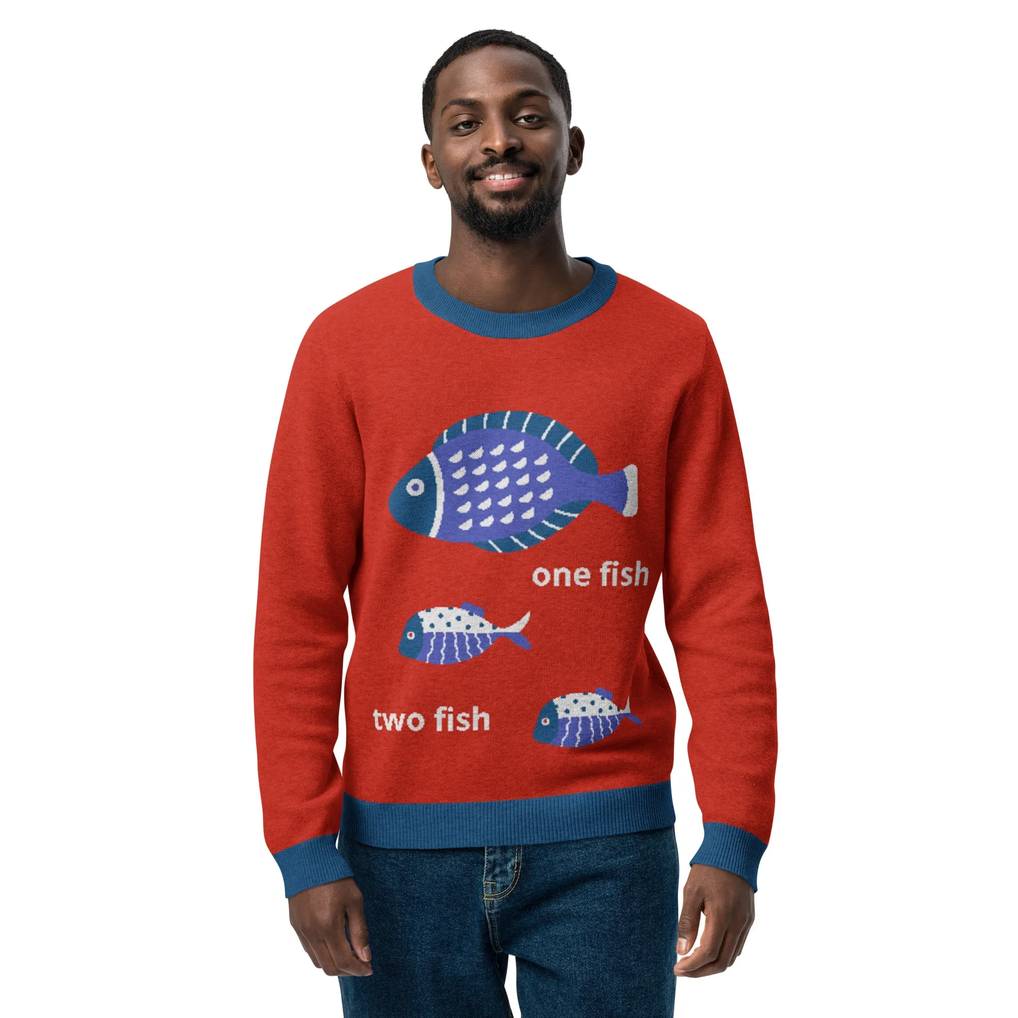 One Fish Two Fish Knitted Crewneck Sweater