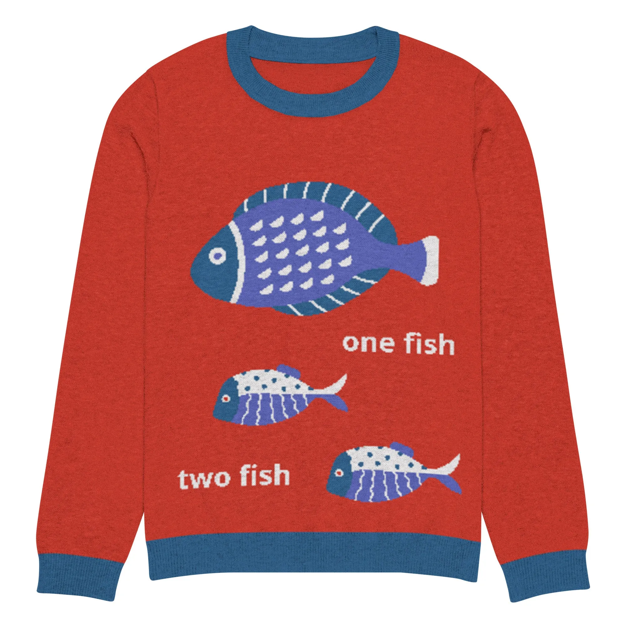 One Fish Two Fish Knitted Crewneck Sweater