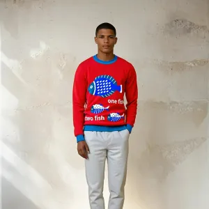 One Fish Two Fish Knitted Crewneck Sweater