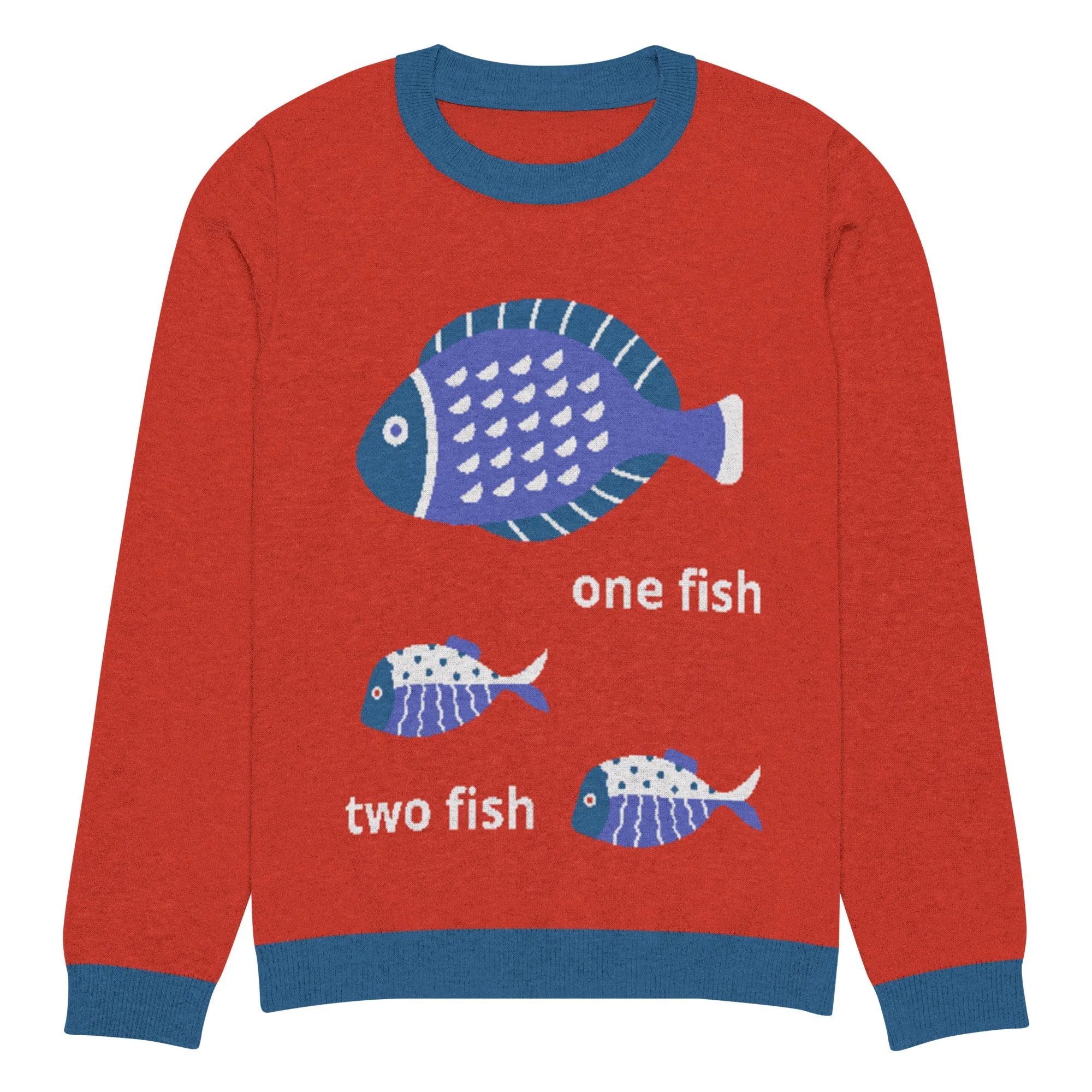 One Fish Two Fish Knitted Crewneck Sweater