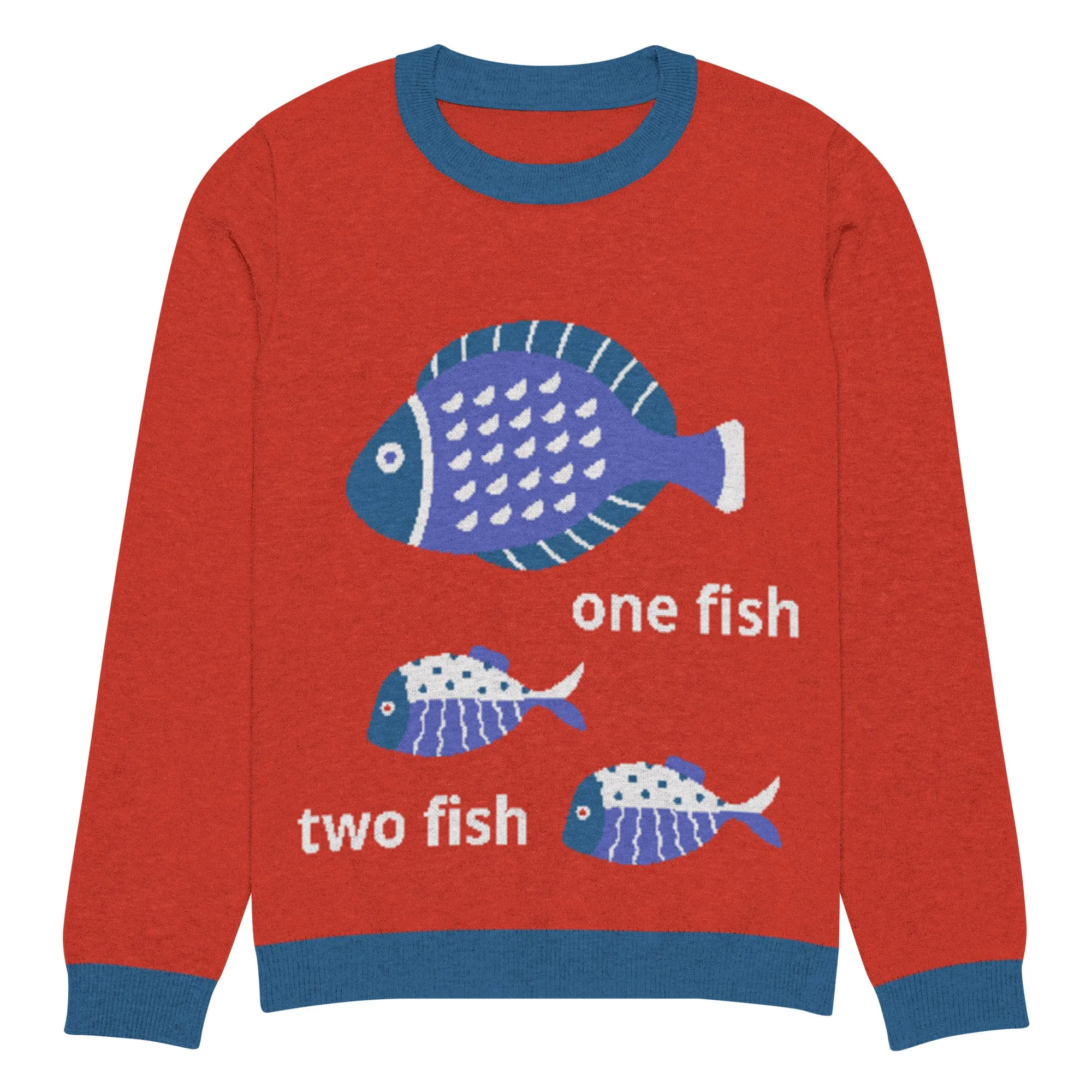 One Fish Two Fish Knitted Crewneck Sweater