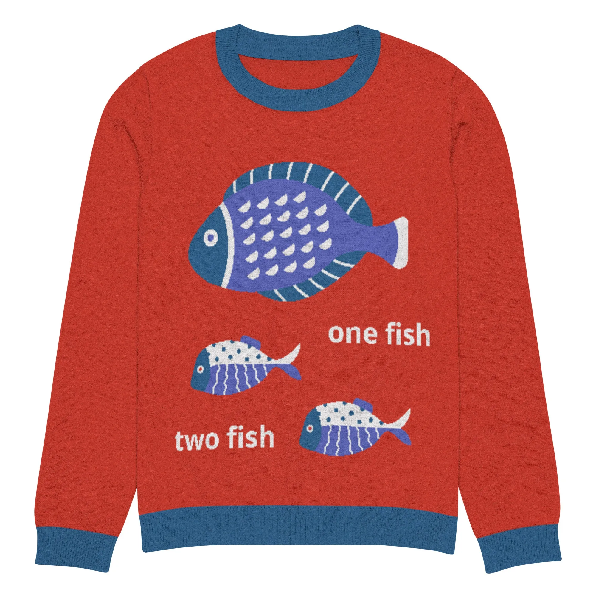 One Fish Two Fish Knitted Crewneck Sweater