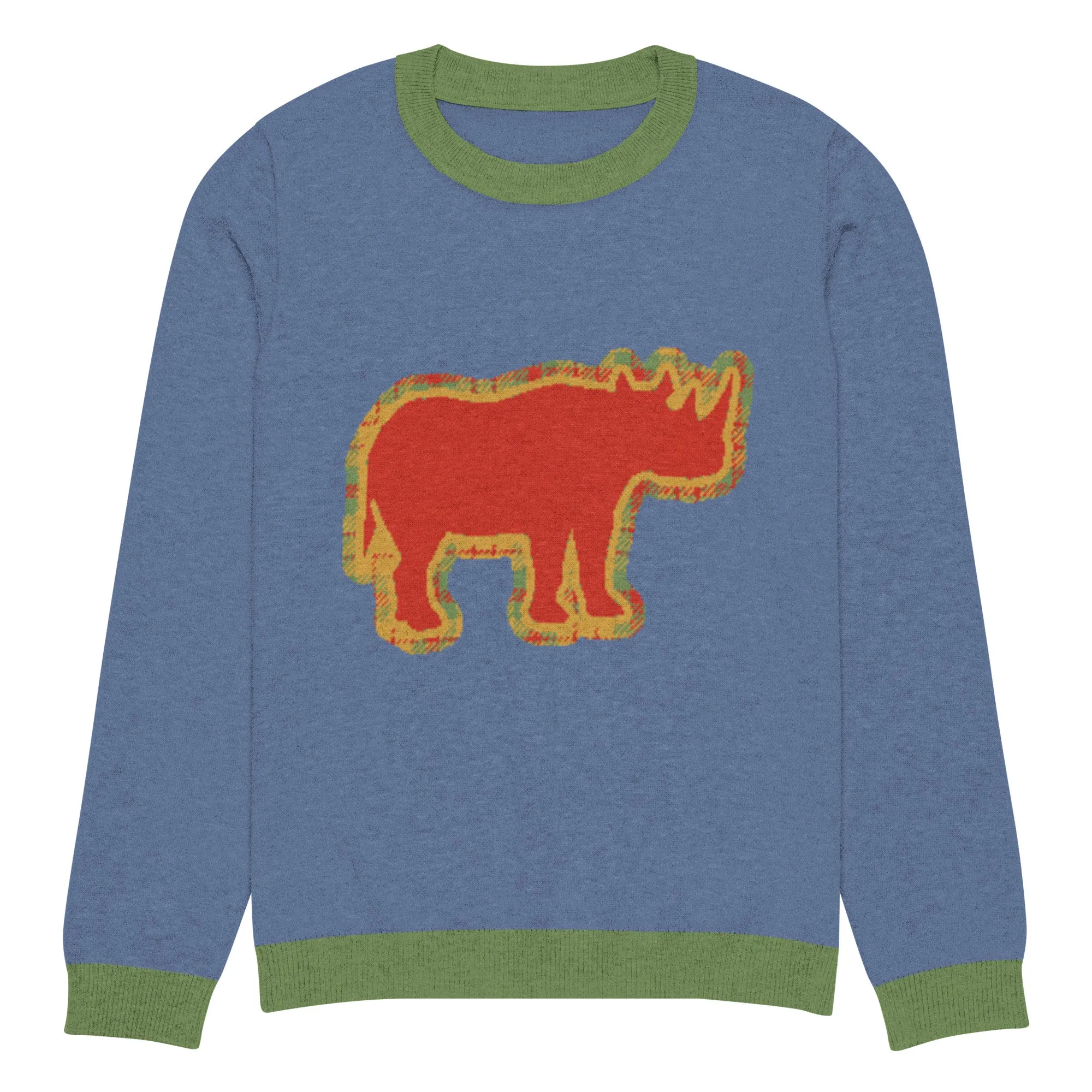 One Horse Rhino Knitted Crewneck Sweater