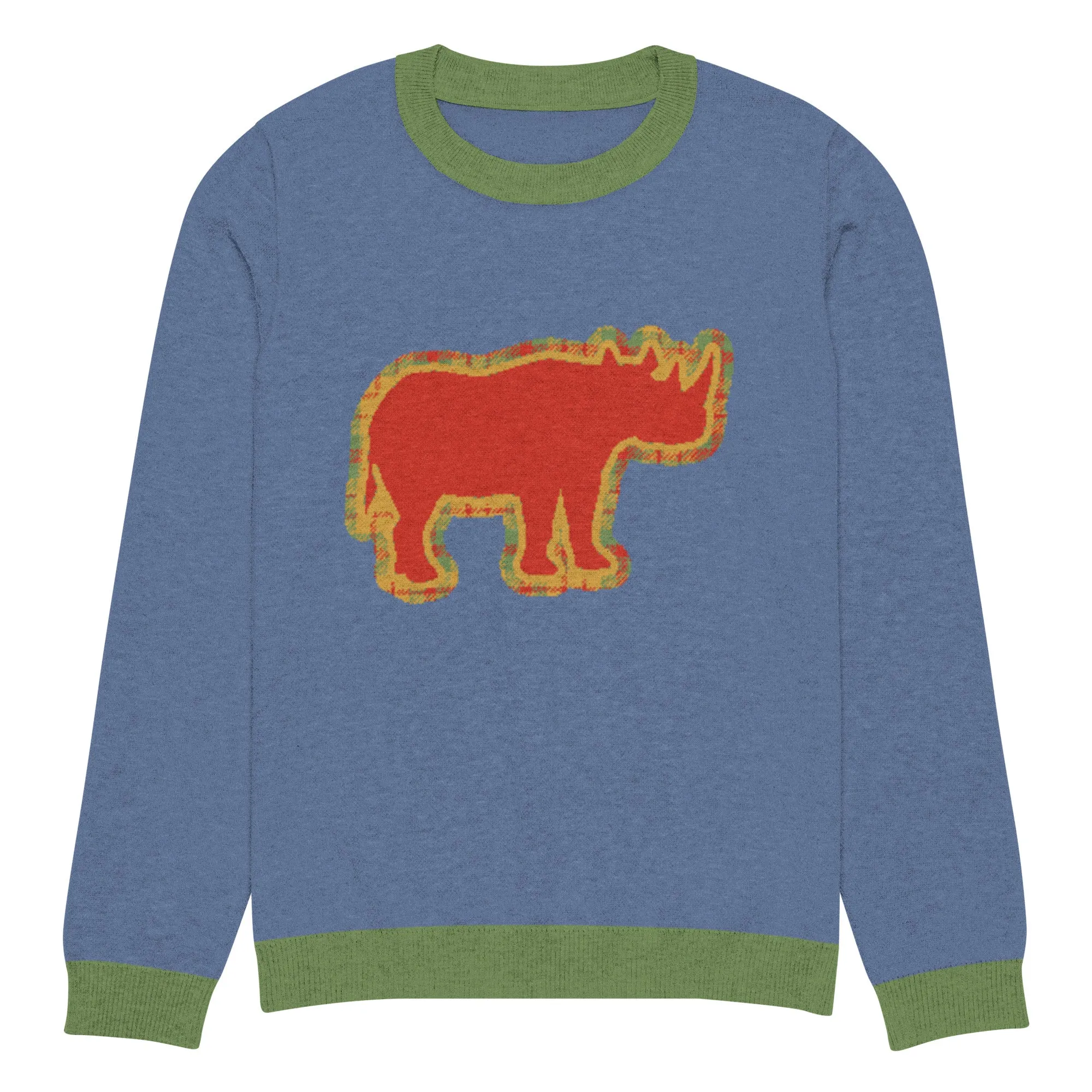 One Horse Rhino Knitted Crewneck Sweater