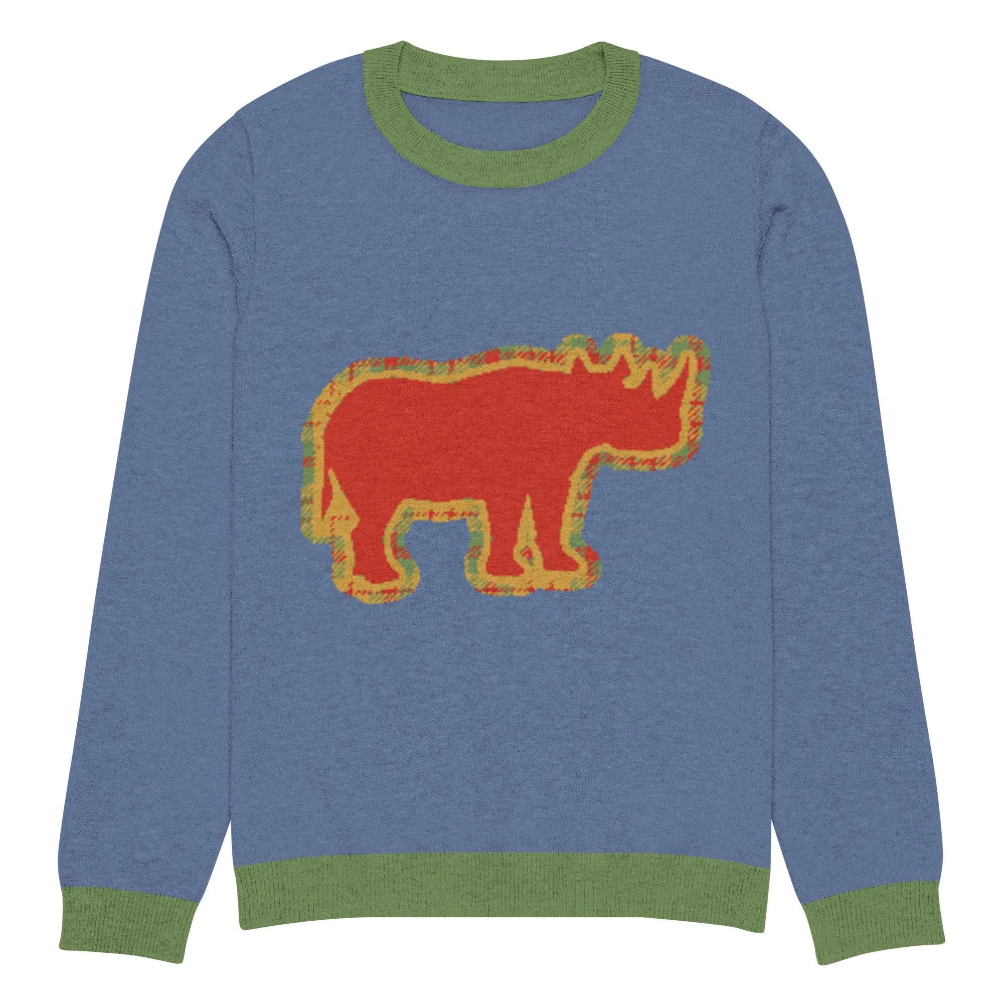 One Horse Rhino Knitted Crewneck Sweater