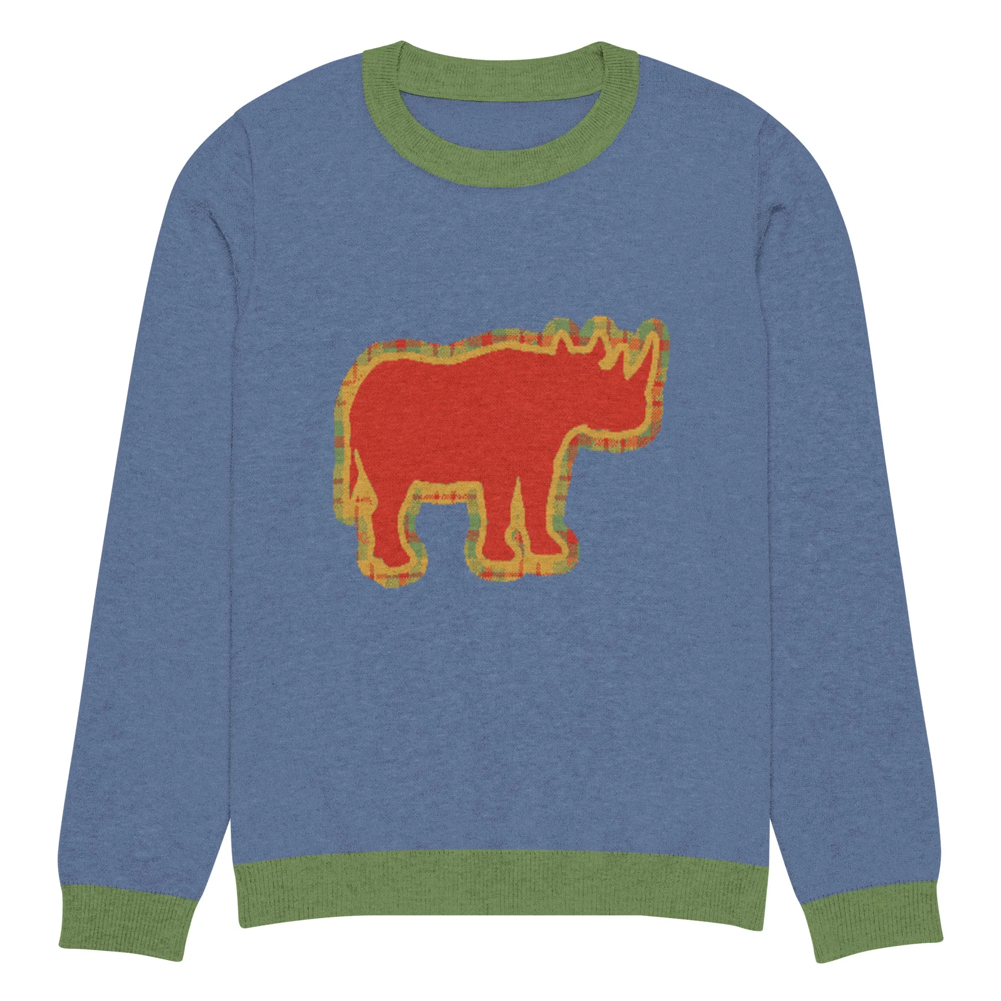 One Horse Rhino Knitted Crewneck Sweater