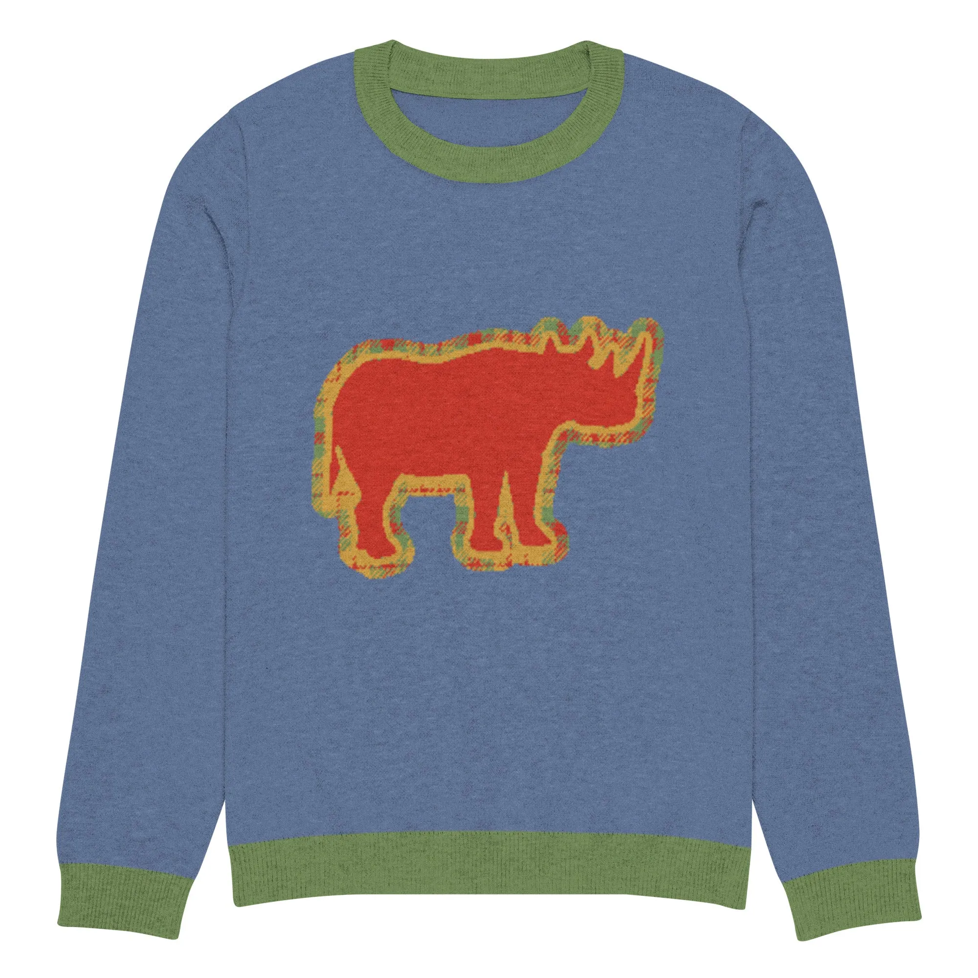 One Horse Rhino Knitted Crewneck Sweater
