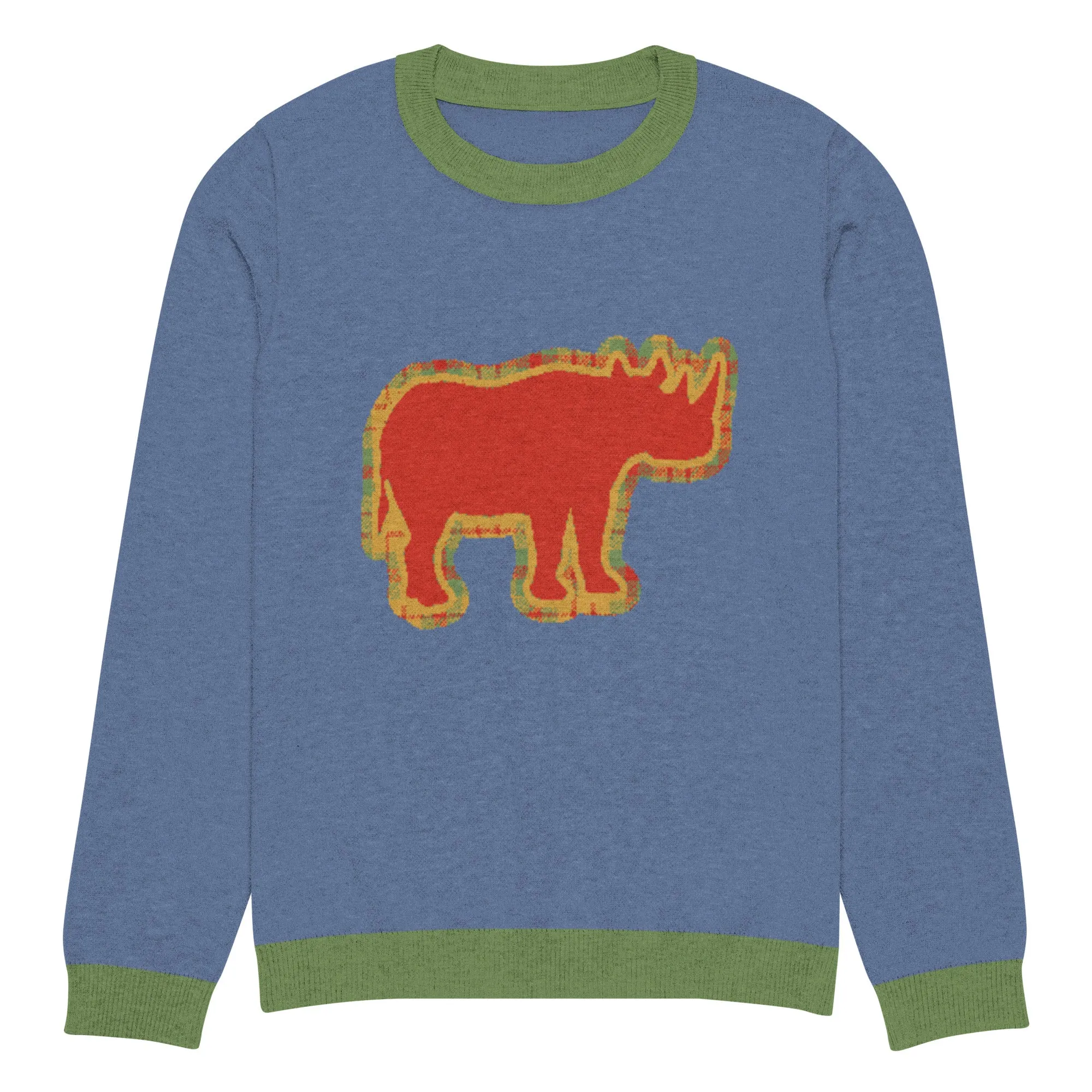 One Horse Rhino Knitted Crewneck Sweater