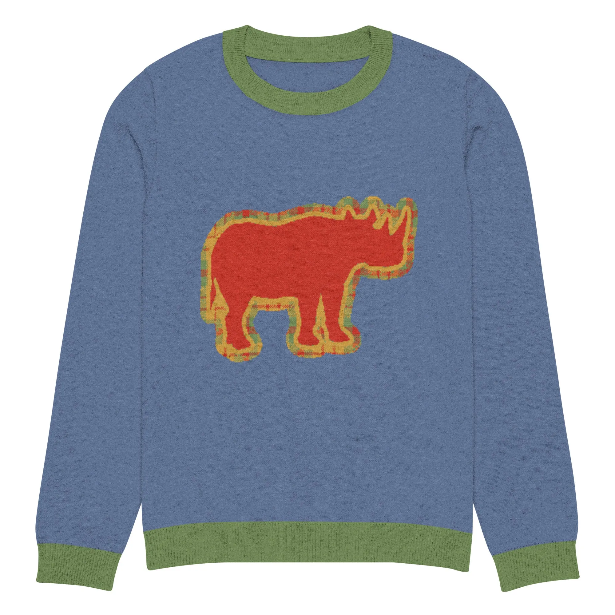 One Horse Rhino Knitted Crewneck Sweater