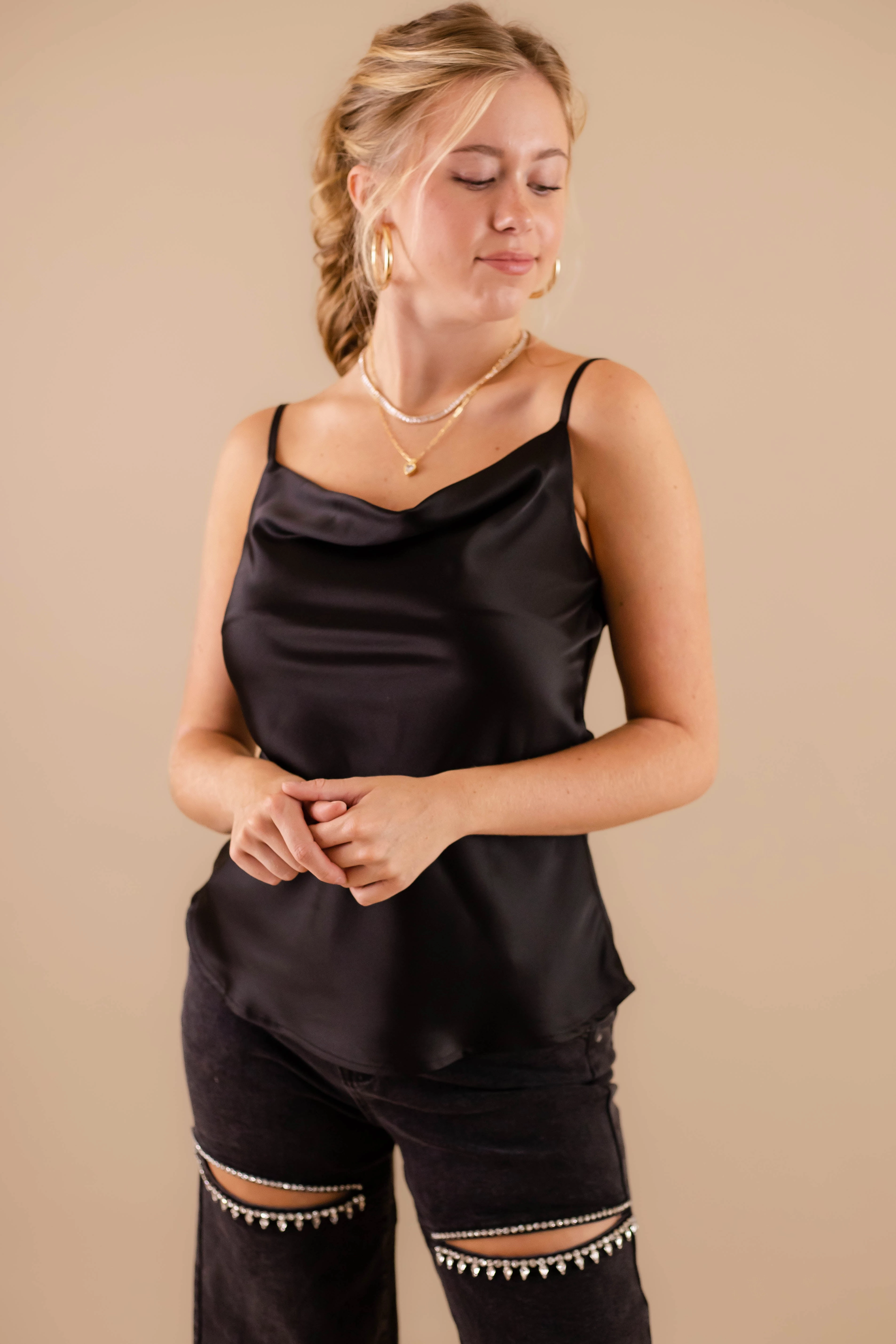 Durable Weave One Less Worry Top-Black