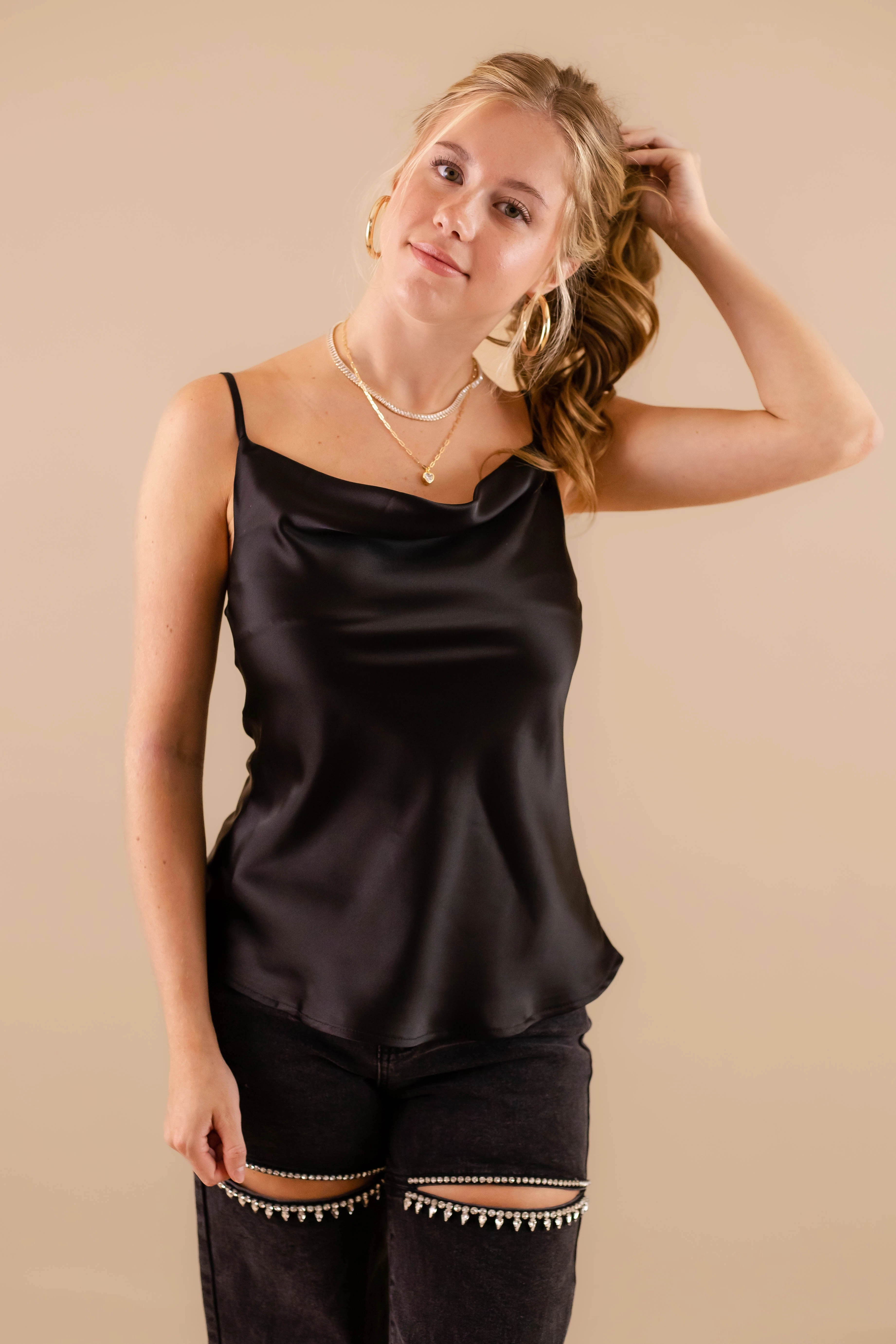 One Less Worry Top-Black SnagProof Compression Fit
