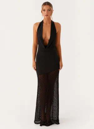 Aaliyah Maxi Dress - Black Neutral Base