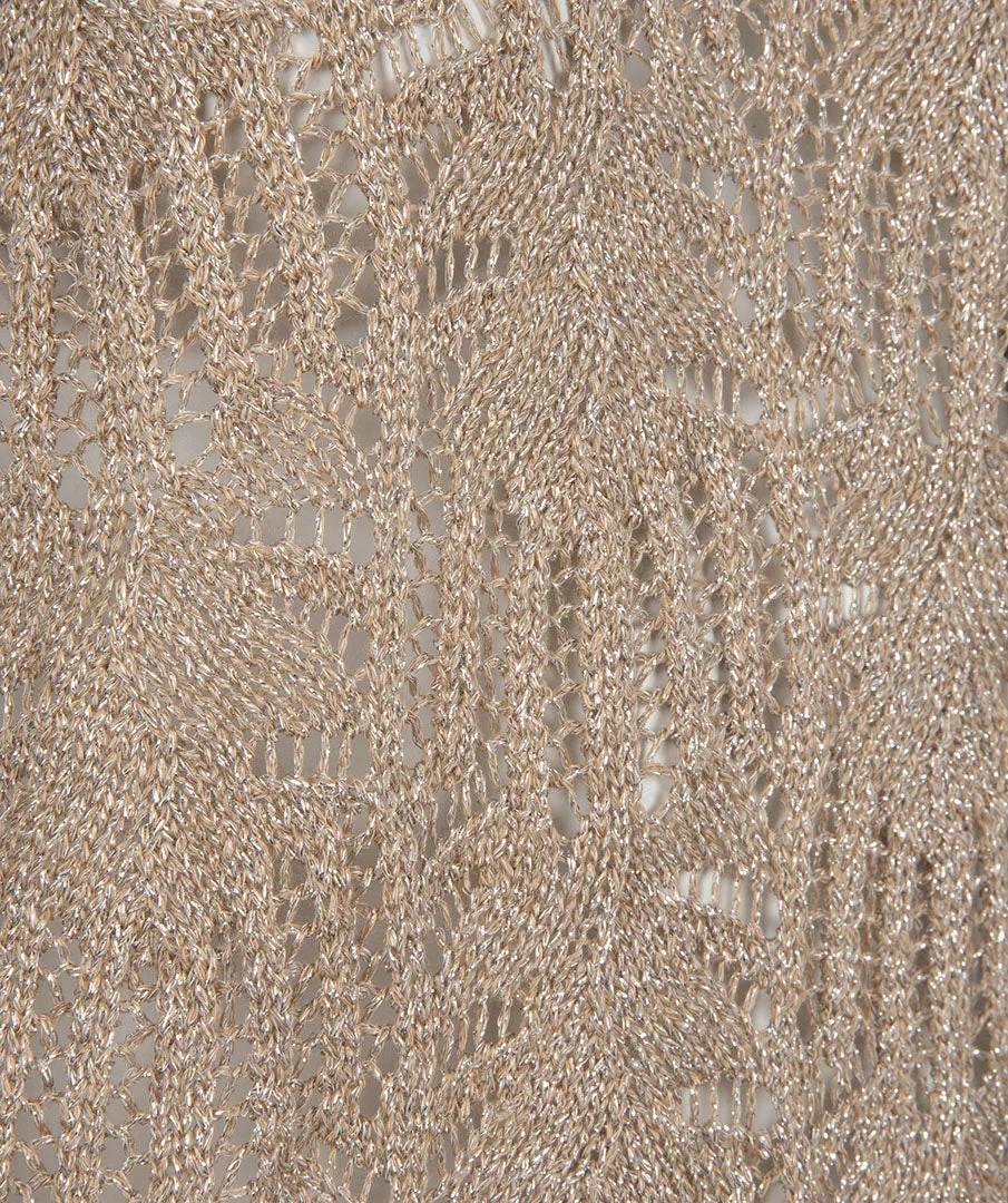 Open Knit Sweater With Lurex