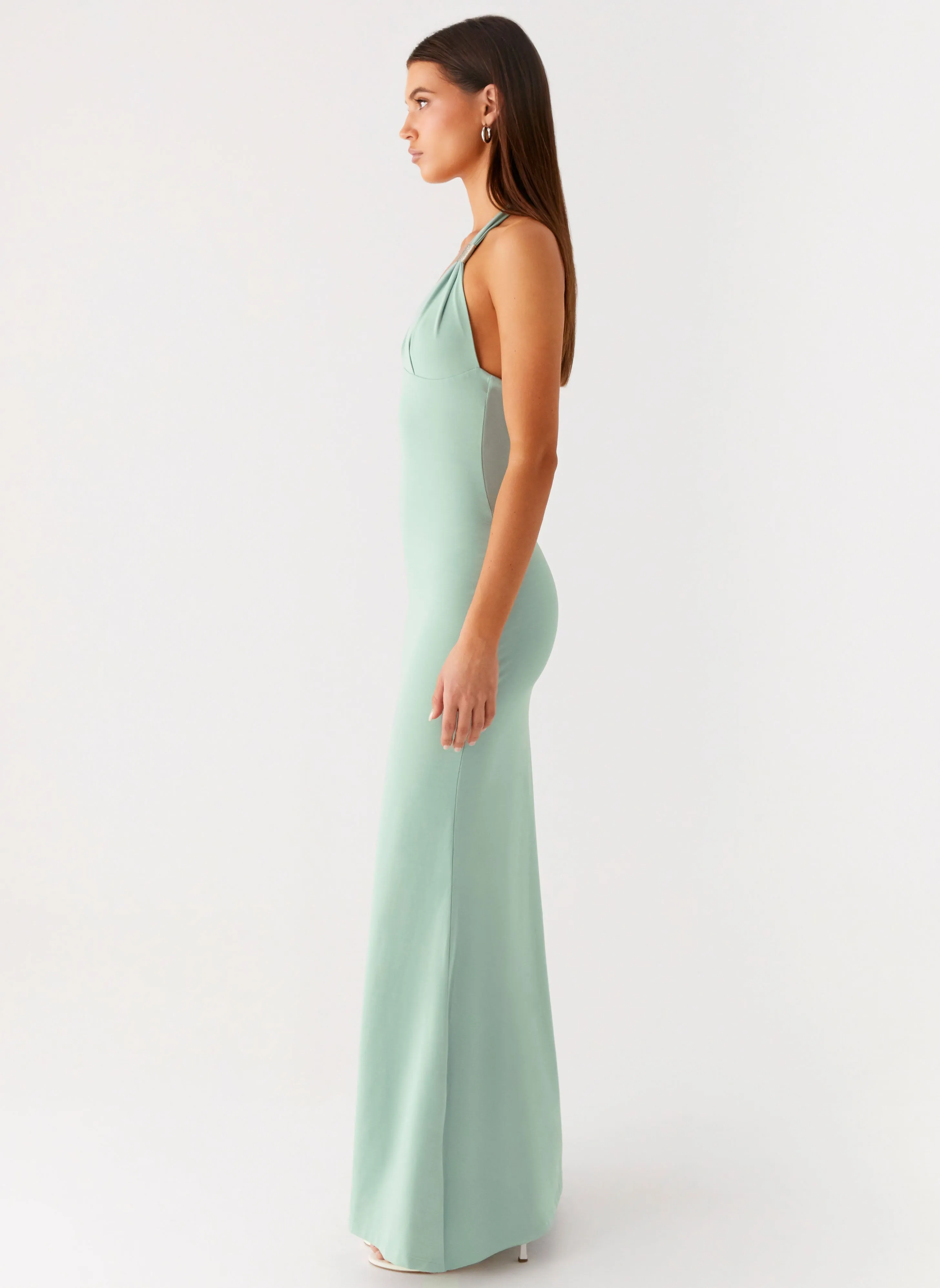 Fitted Base Fern Valley Maxi Dress - Sage