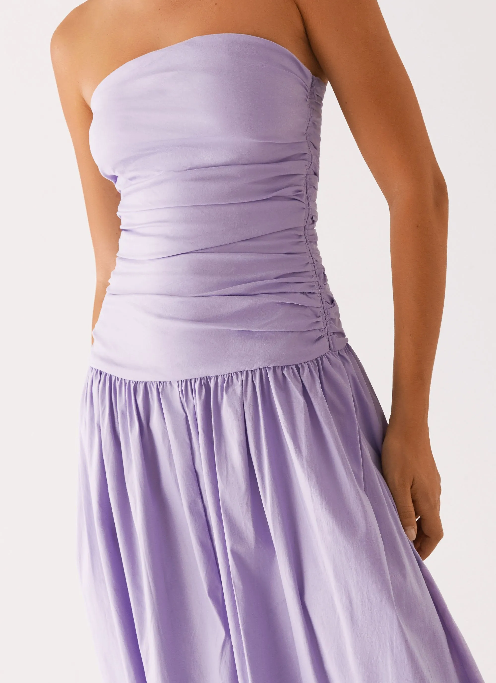Carmel Maxi Dress - Lavender Delicate Details Layerable Piece