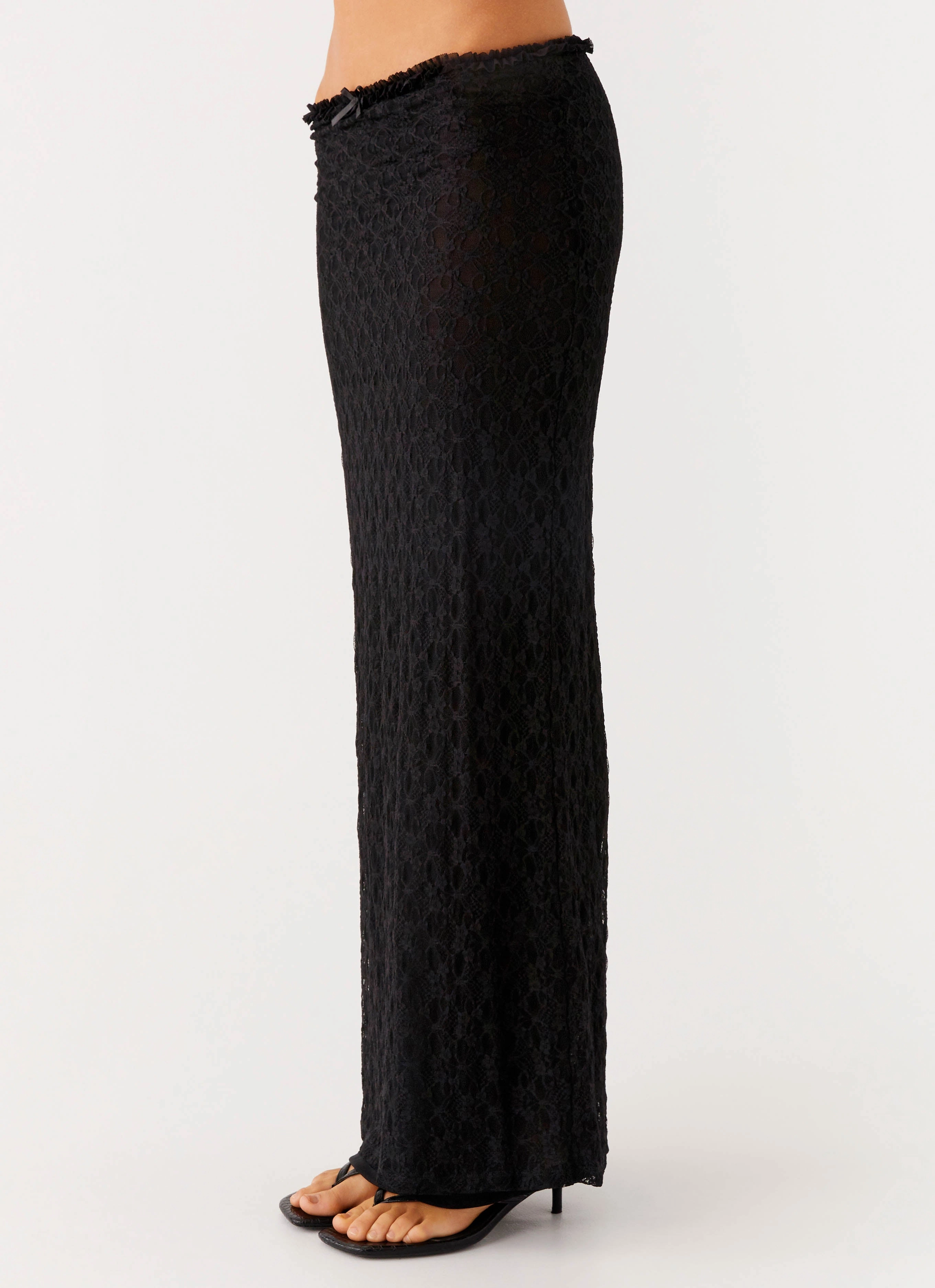Ripped design Relaxed Wearable Ophira Maxi Skirt - Black