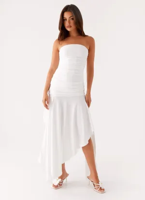 Ora Strapless Maxi Dress - White Fashion-Forward Fit