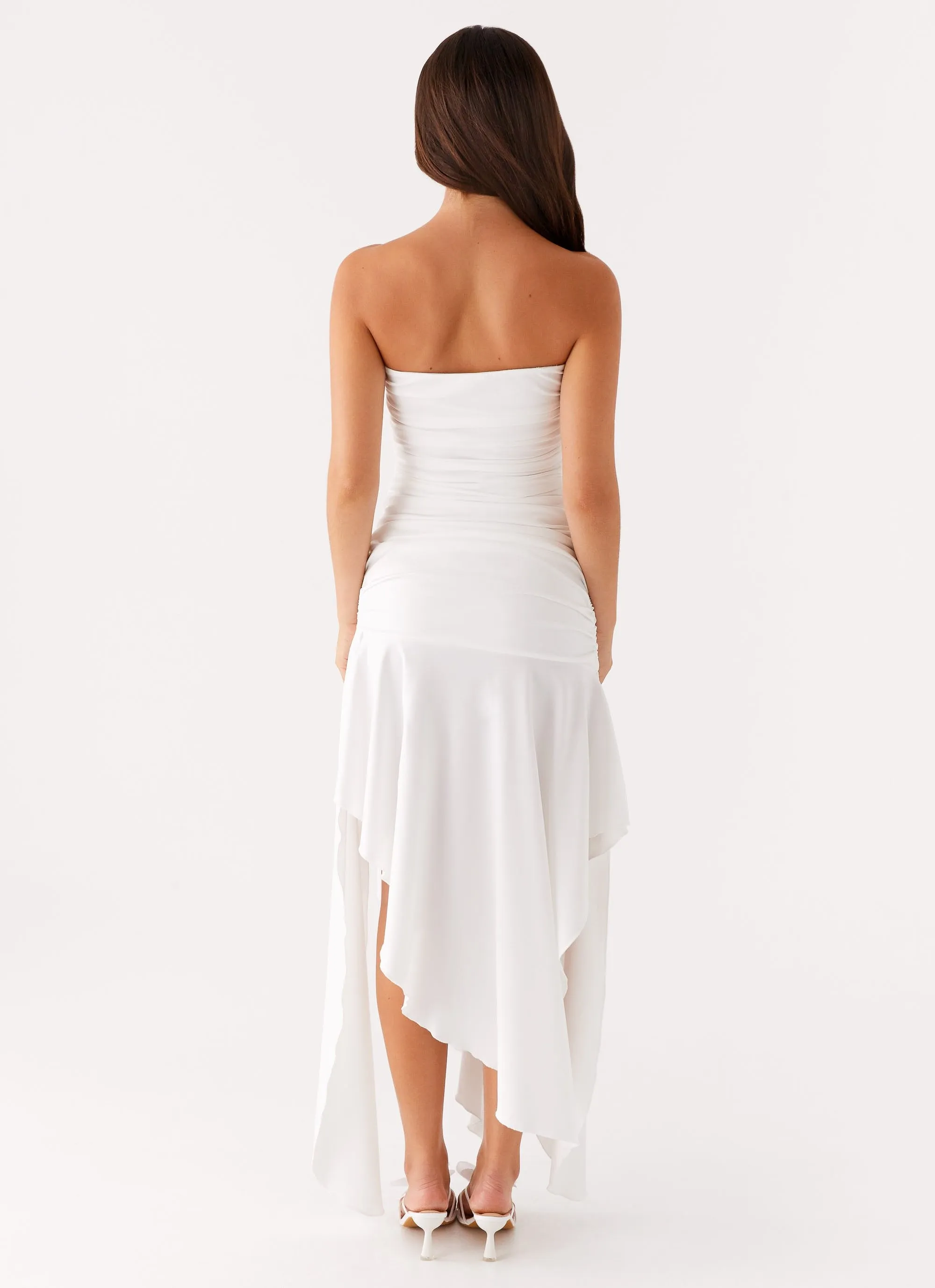 Ora Strapless Maxi Dress - White Style Base