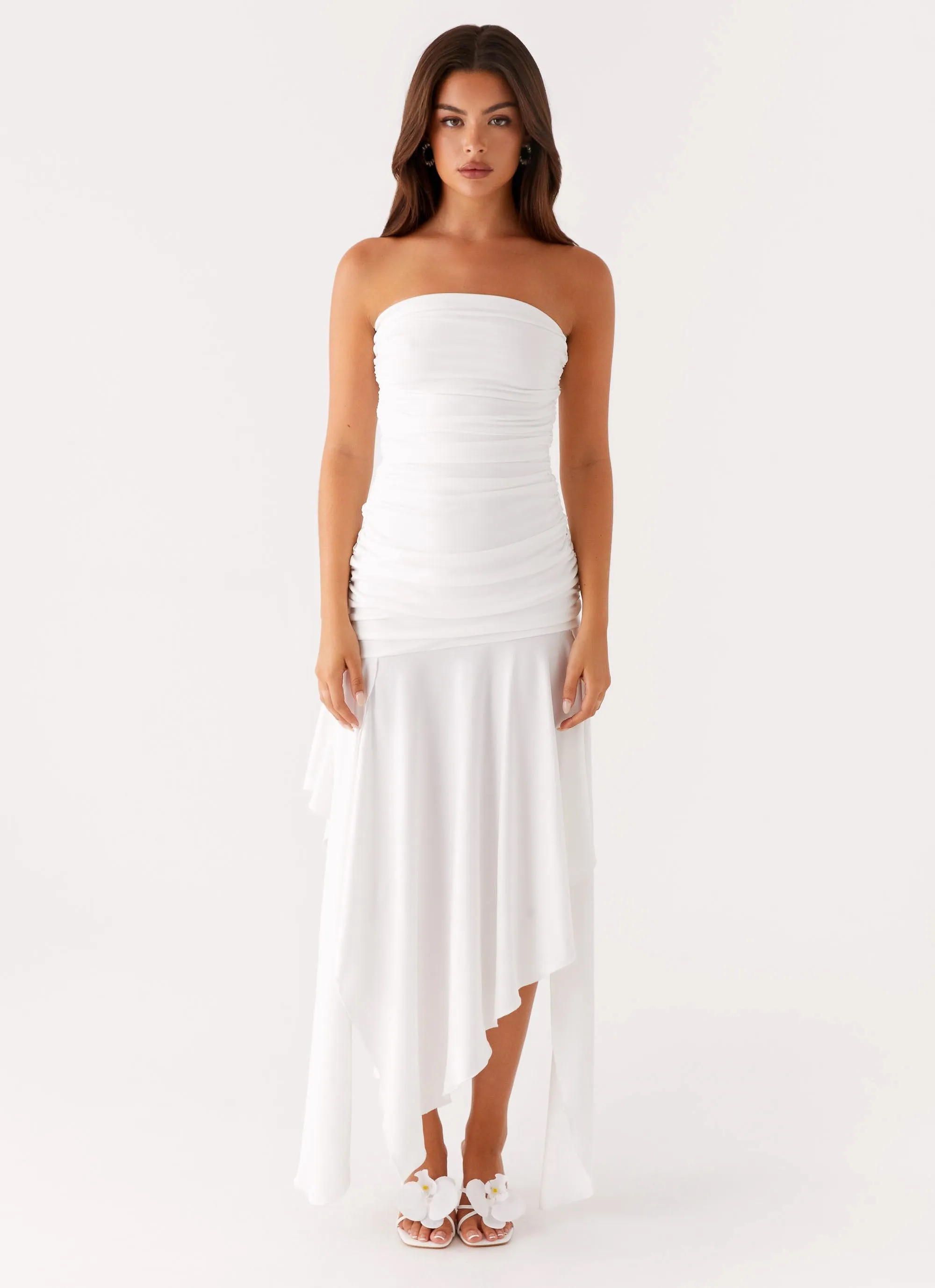 Ora Strapless Maxi Dress - White Tear-resistant Fashion-Forward