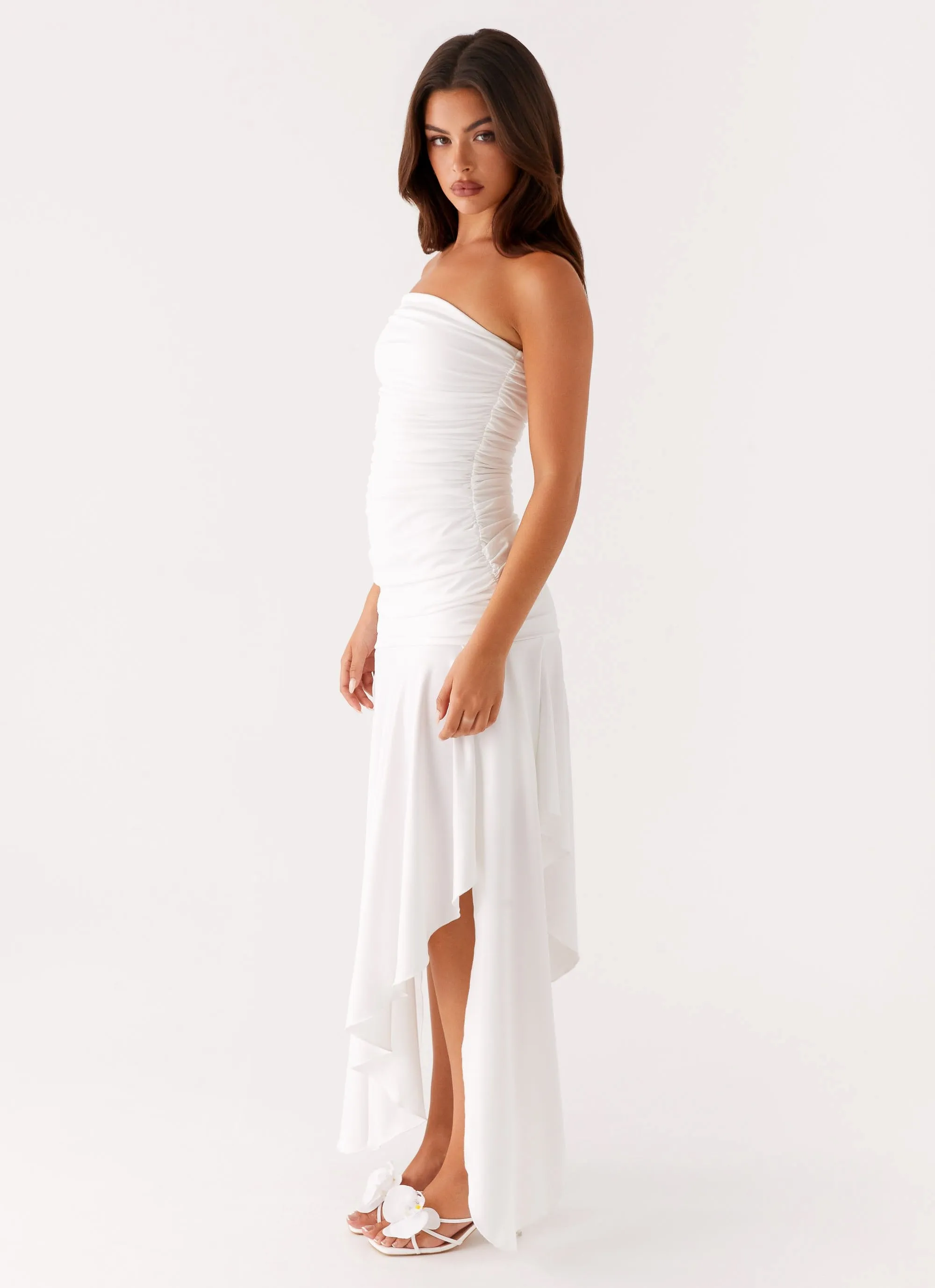 Morning Wear Ora Strapless Maxi Dress - White