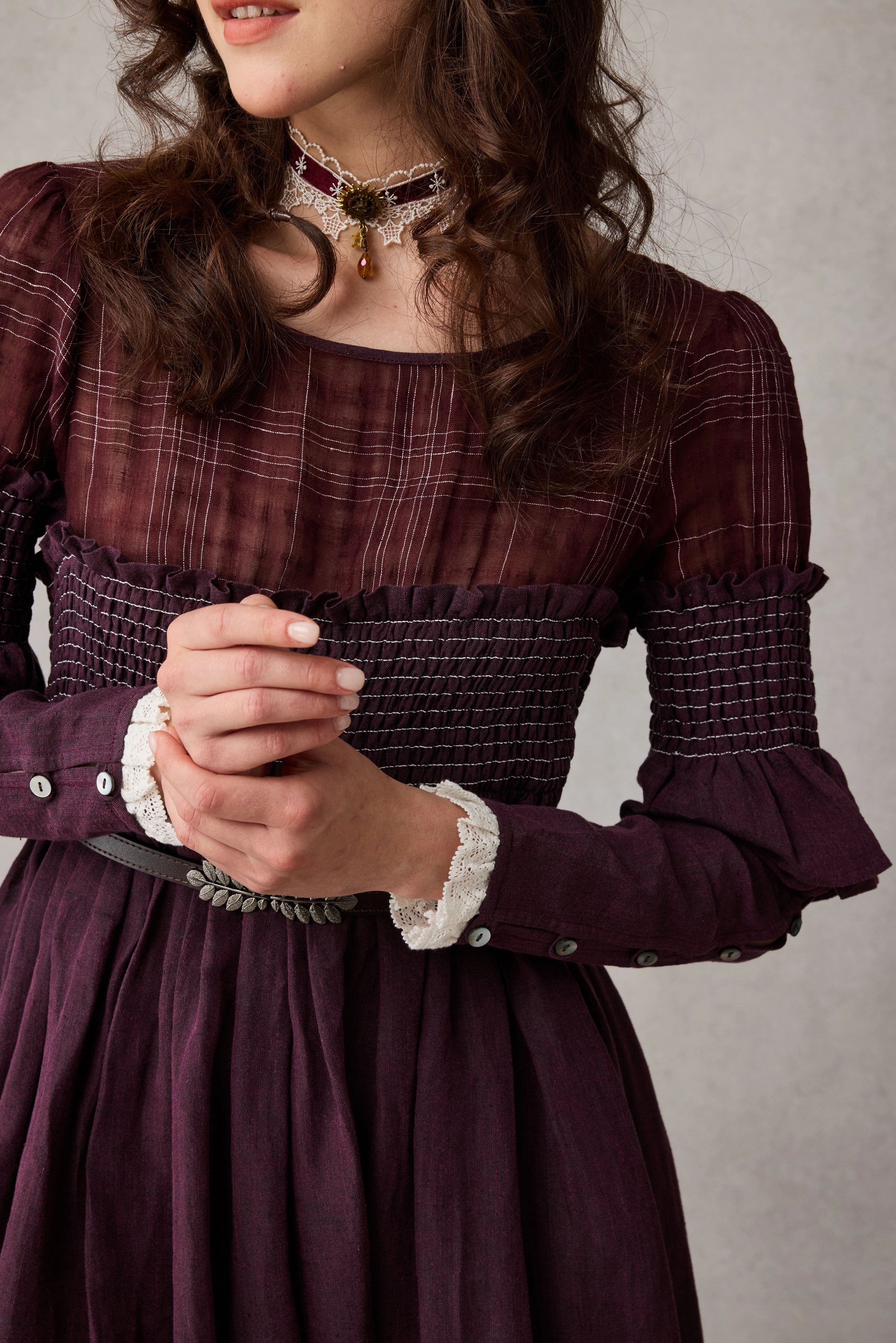 Office Attire Orchid 19 |romantic linen gown