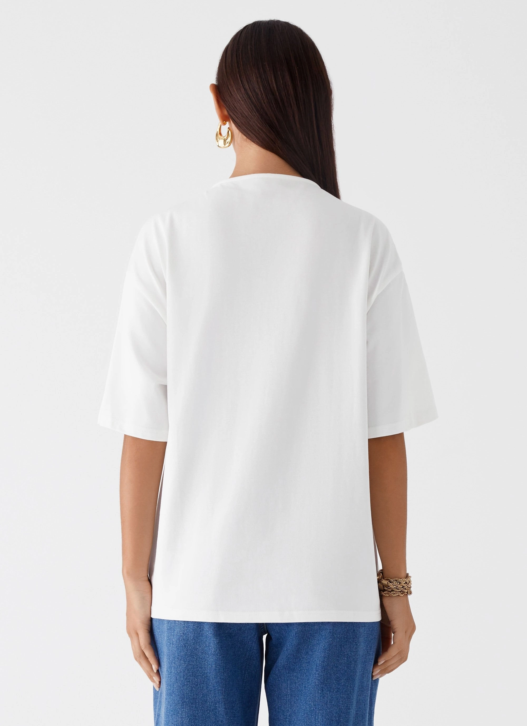 Orena Twist T-Shirt - White Airflow Mesh Insert Fade Resistant Finish