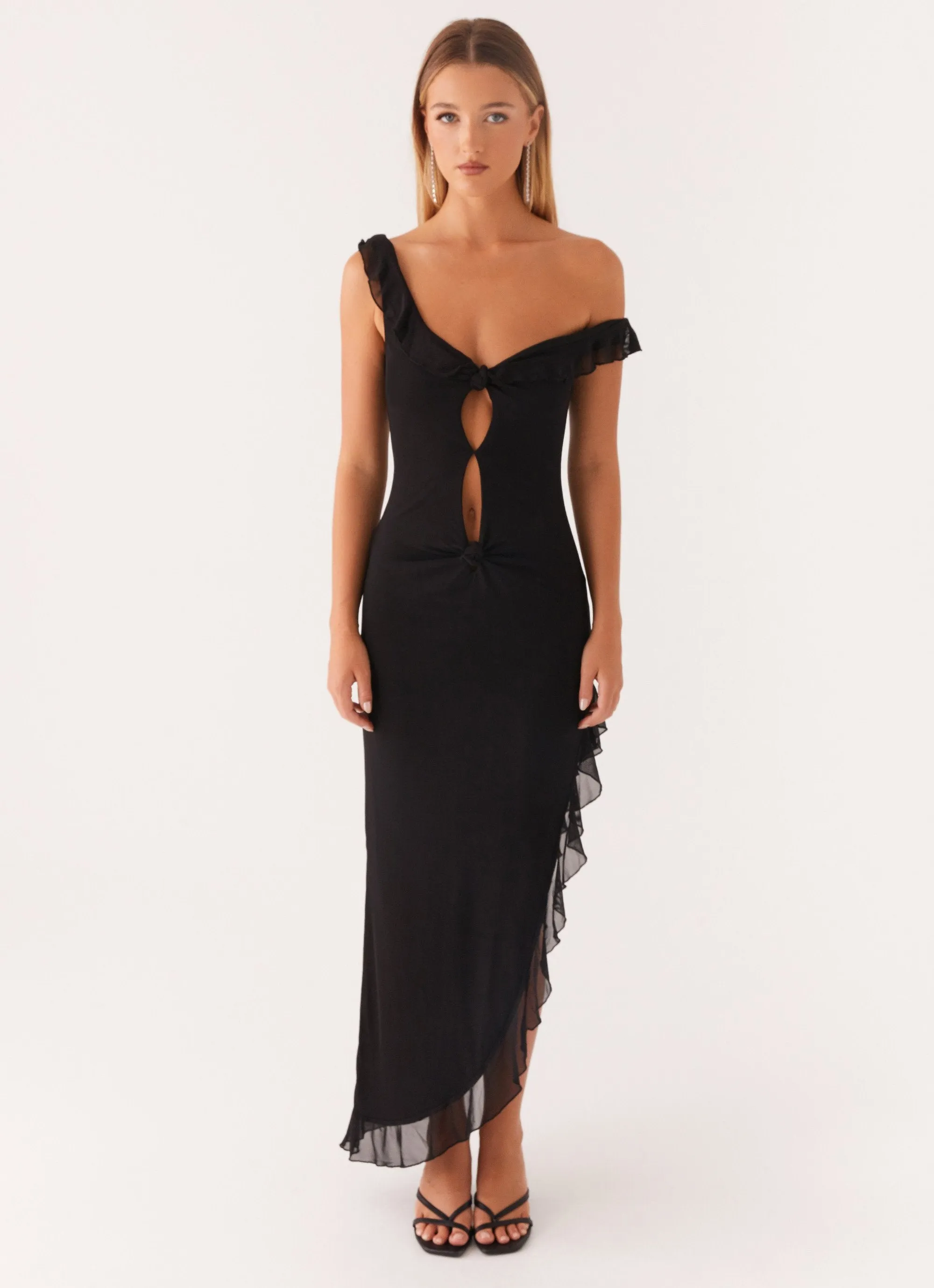 Impossible Cut Out Midi Dress - Black Stretchable