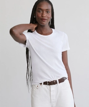 Cotton Slim Tee NoRoll Hem Technology FlexibleElasticatedEdging
