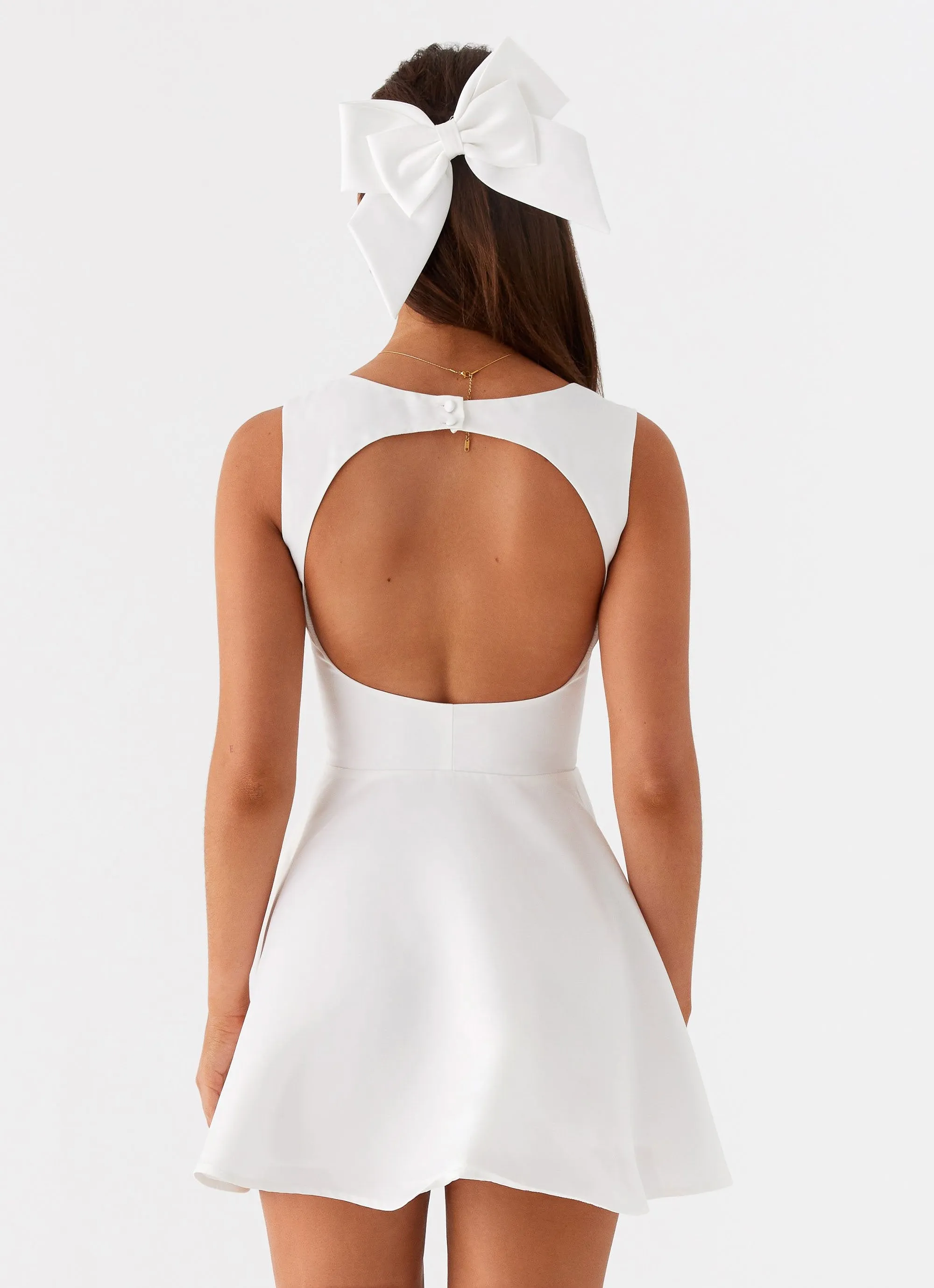 breathable-mesh Office Smart Candice Mini Dress - White