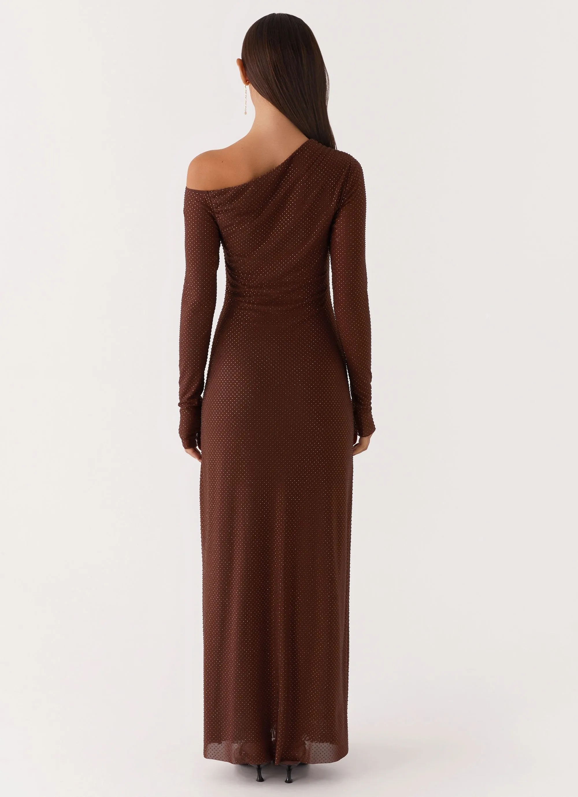 Oriana Sequin Maxi Dress - Chocolate Relaxed Wear Tailored Wear