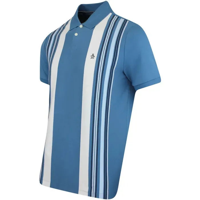 Original Penguin Vertical Stripe Polo Shirt - Midnight
