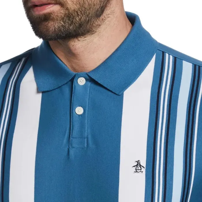 Original Penguin Vertical Stripe Polo Shirt - Midnight