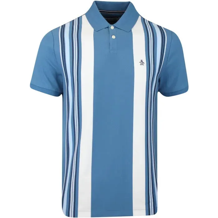 Original Penguin Vertical Stripe Polo Shirt - Midnight