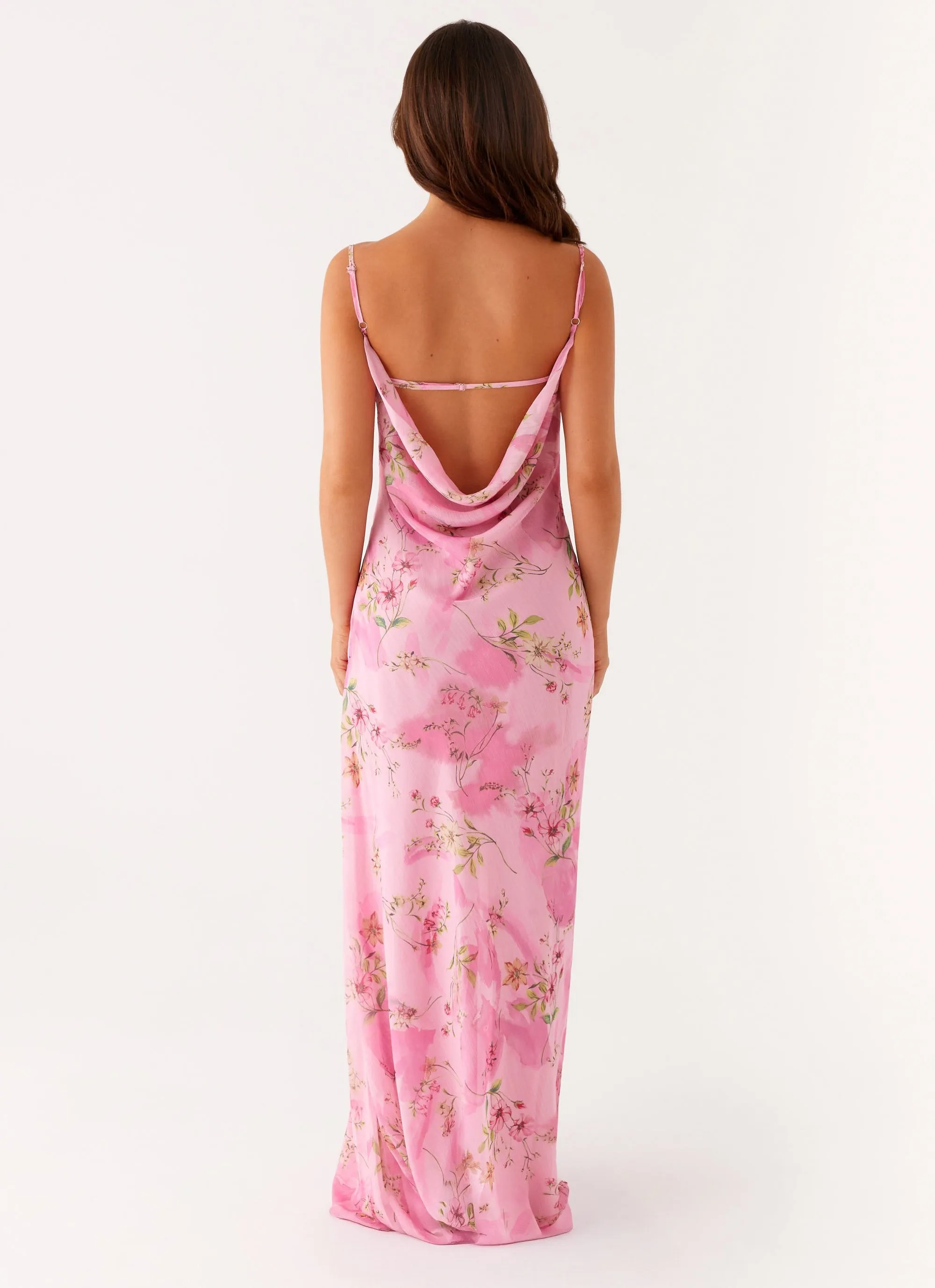 Orlando Maxi Dress - Pink Floral Print Travel-Style