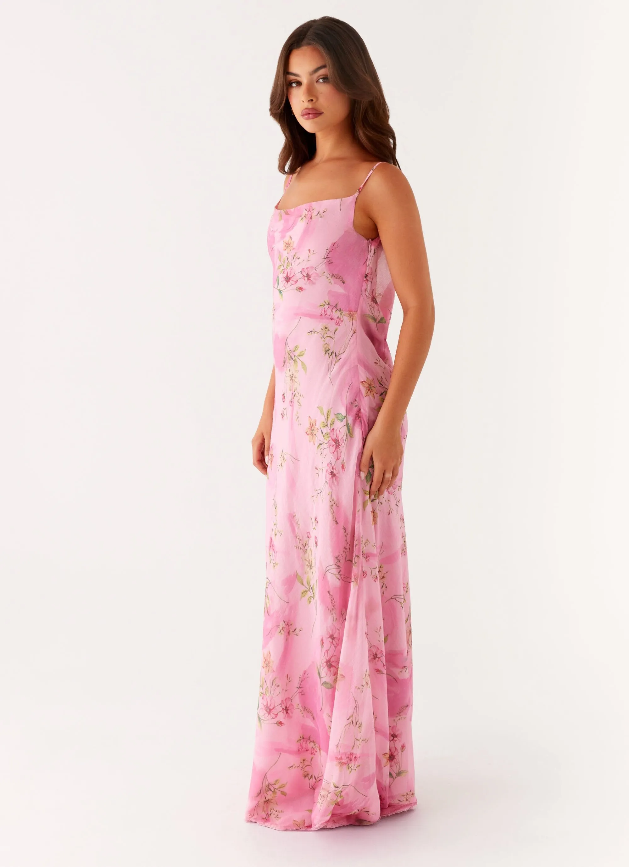 Soft Touch Orlando Maxi Dress - Pink Floral Print