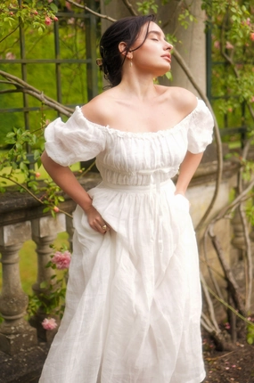 Sporty Layer Chilly Comfort Osmanthus 01 | maxi linen dress