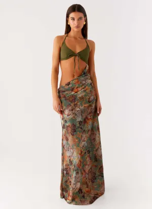 Luxe style Overgrown Maxi Dress - Vintage Blossom