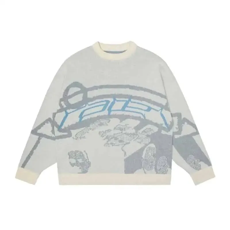 Oversized Harajuku O Neck Knitwear Sweatshirt