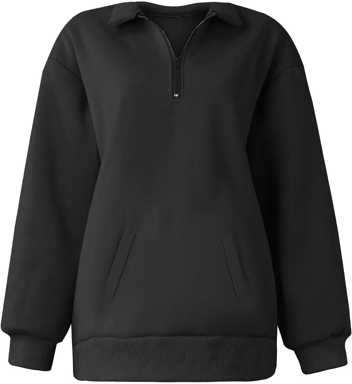Oversized Quarter Zip Sweatshirts for Women 2024 Fall Pullover Long Sleeve Hoodies Sweaters Winter Outfits