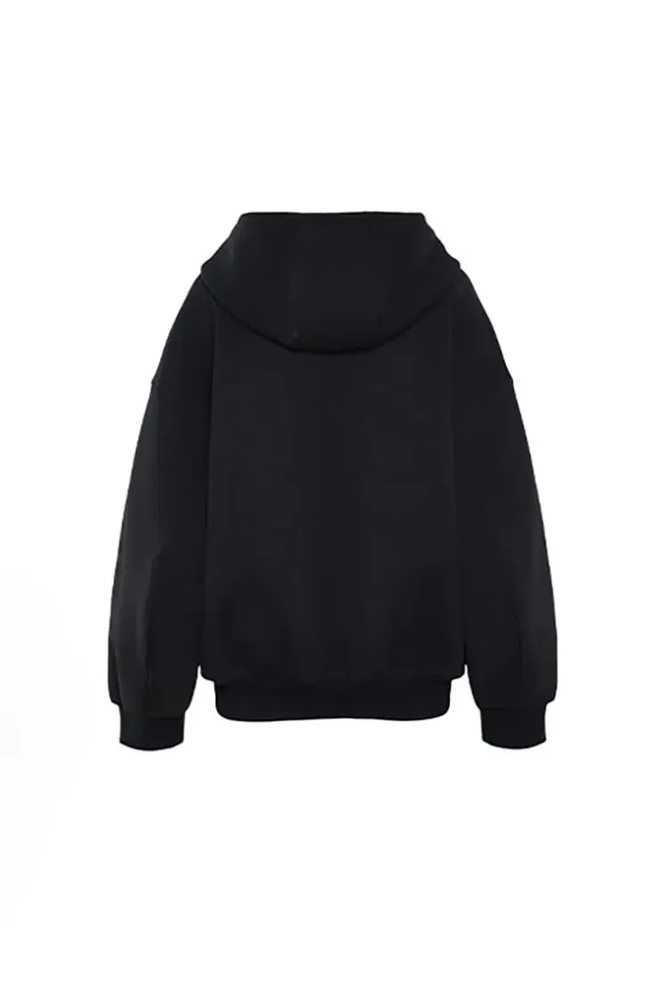 Oversized Zip Up Hoodie with Baggy Sleeve