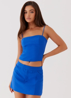 Eliana Crop Top - Cobalt Daily Wear