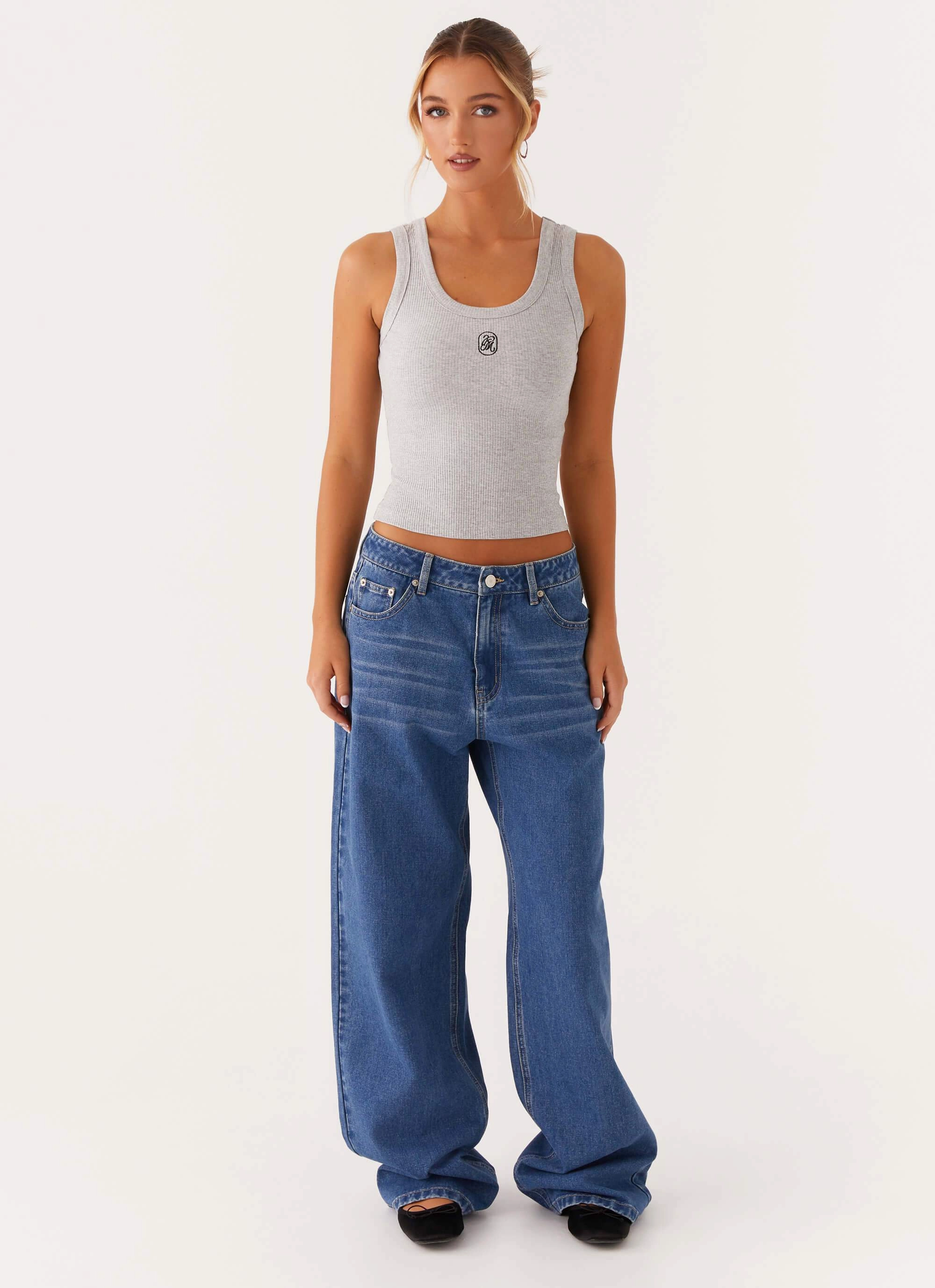 Signature Tank Top - Light Grey Marle Hypoallergenic fabric