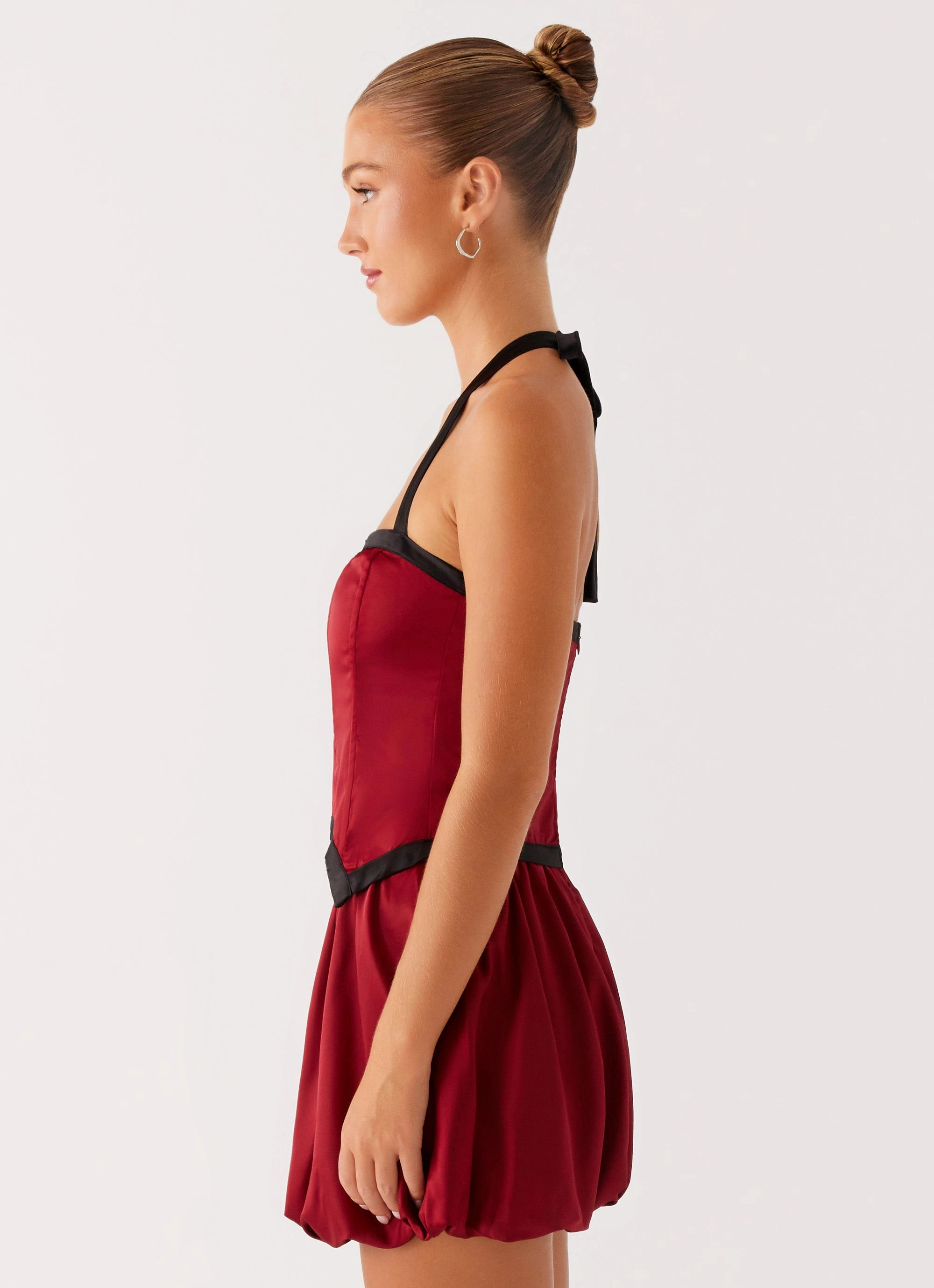 Pacific Mini Dress - Red Tonal-Panel Sharp Finish