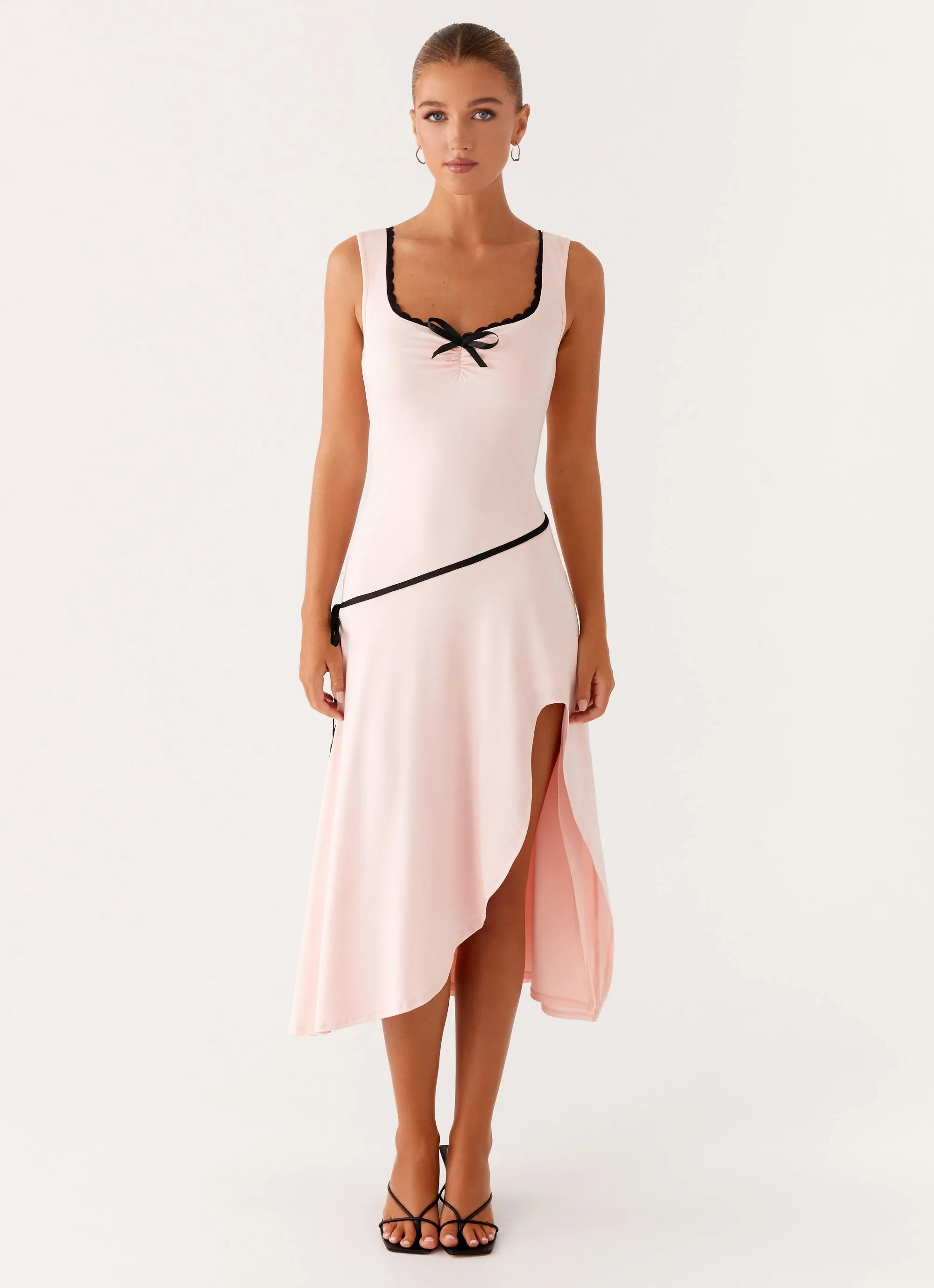 Darlene Midi Dress - Pink Long Lines