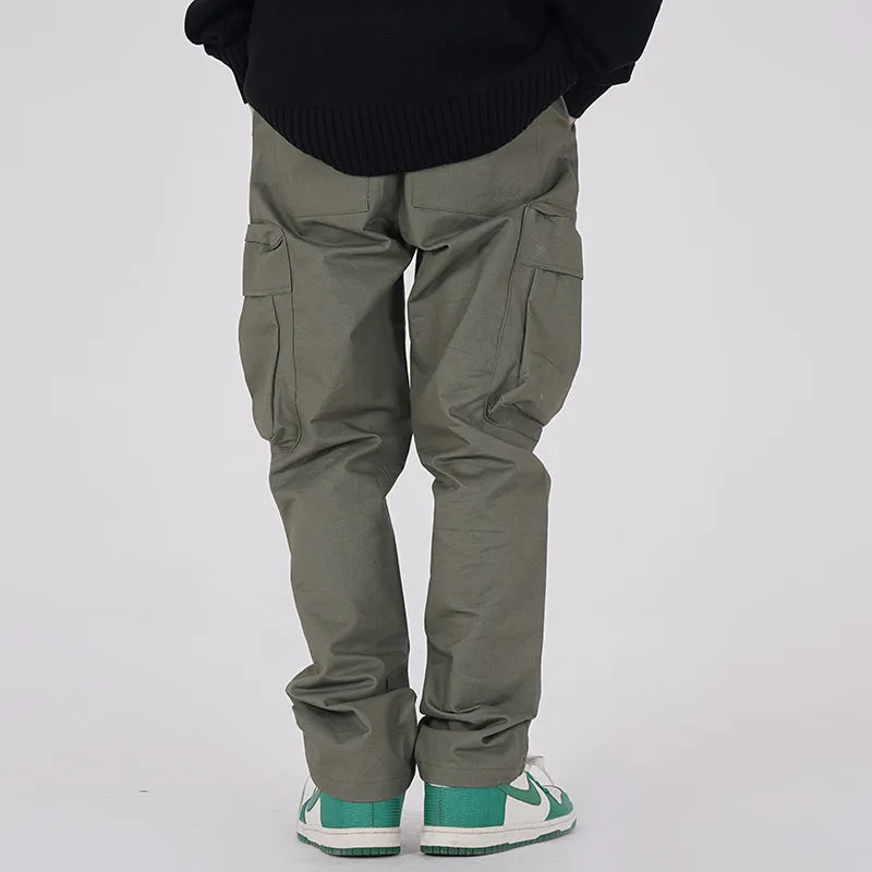 Painted Cargo Pants Mens Drawstring Wide Leg
