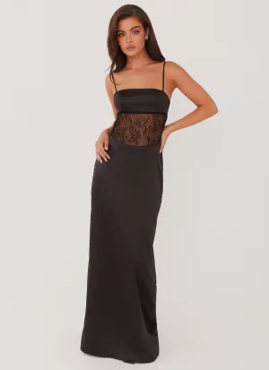 Palais Royale Lace Maxi Dress - Black Plus Fit