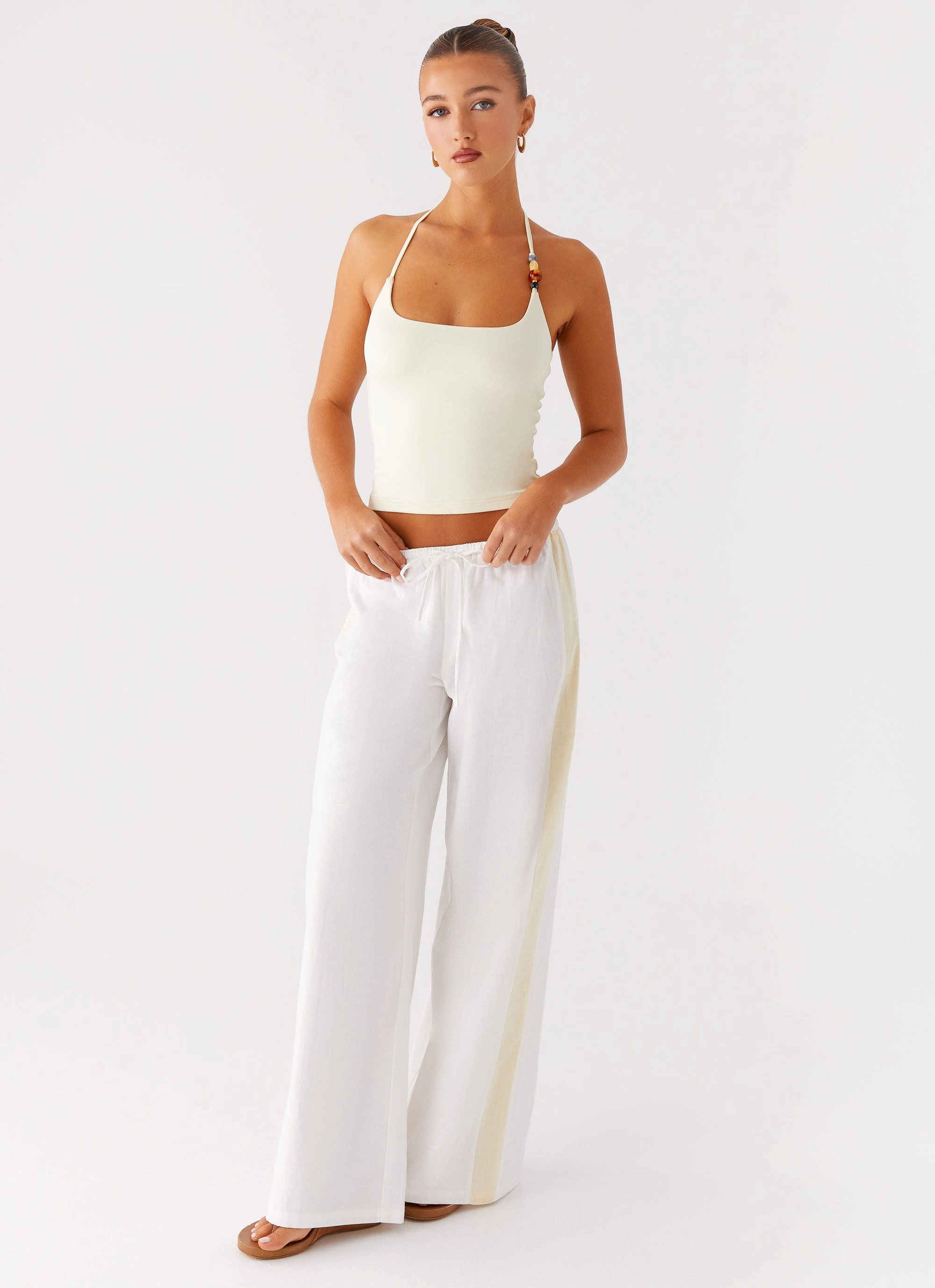 ButtonFront Palm Beach Top - Yellow
