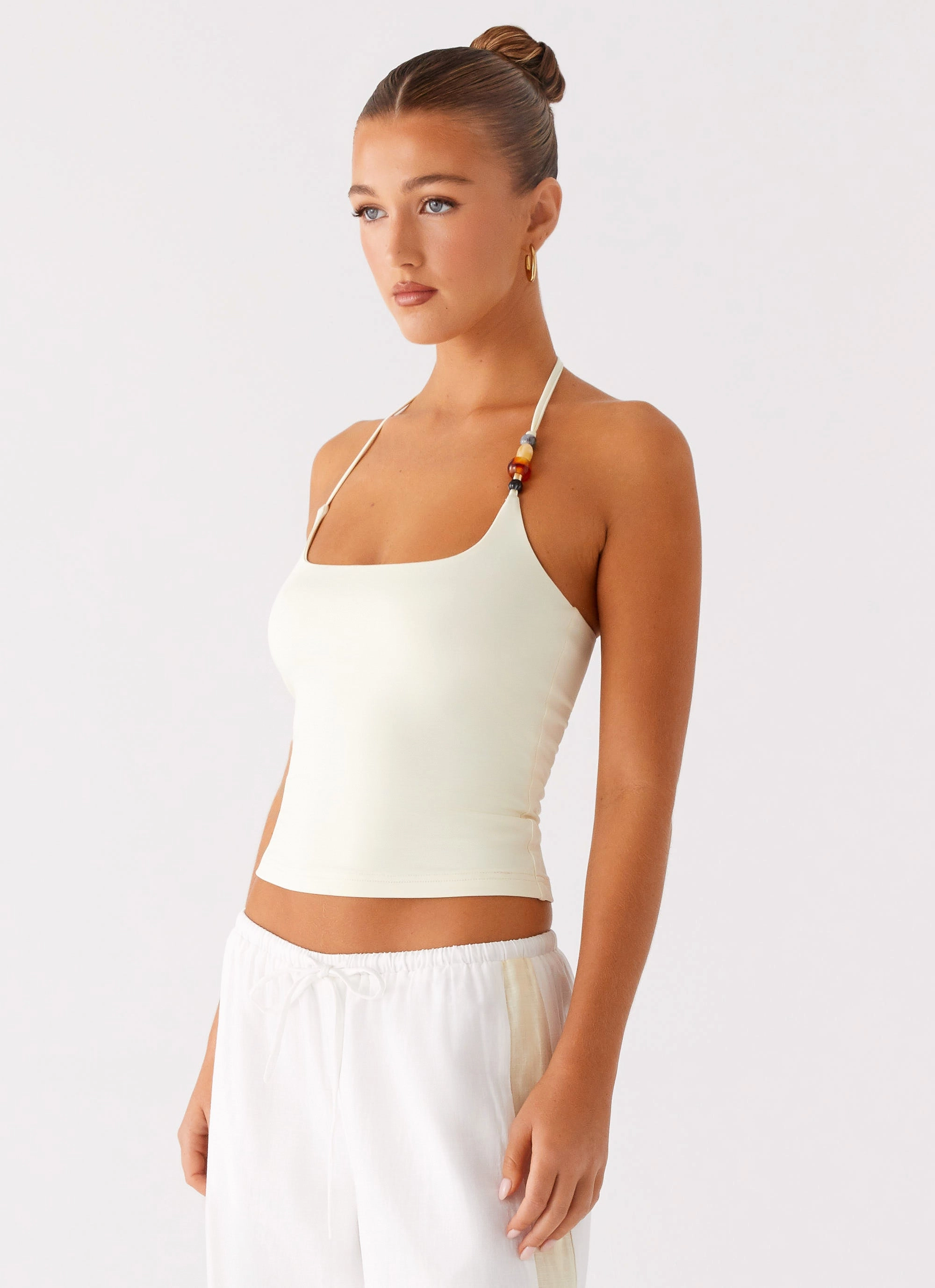 WrinkleFree Weaving Durable Chainstitch Palm Beach Top - Yellow