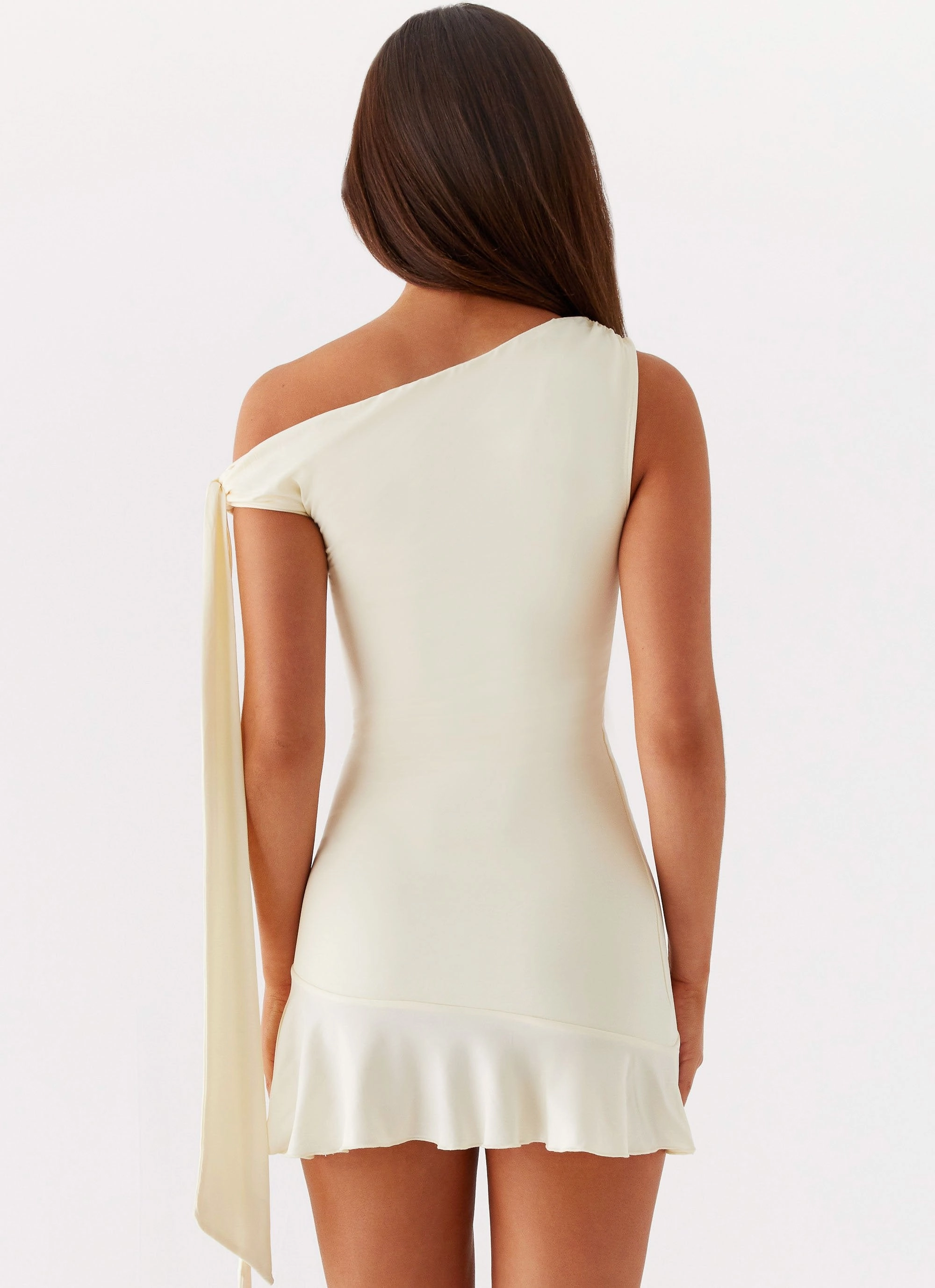 Palm House Mini Dress - Yellow Soft fabric piece