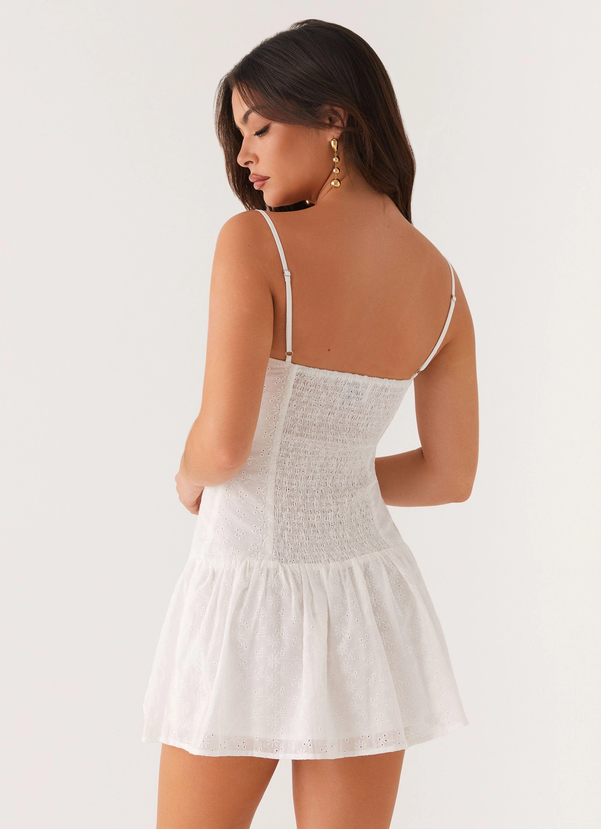 Palm Springs Mini Dress - White Versatile Layers Sleek And Stylish